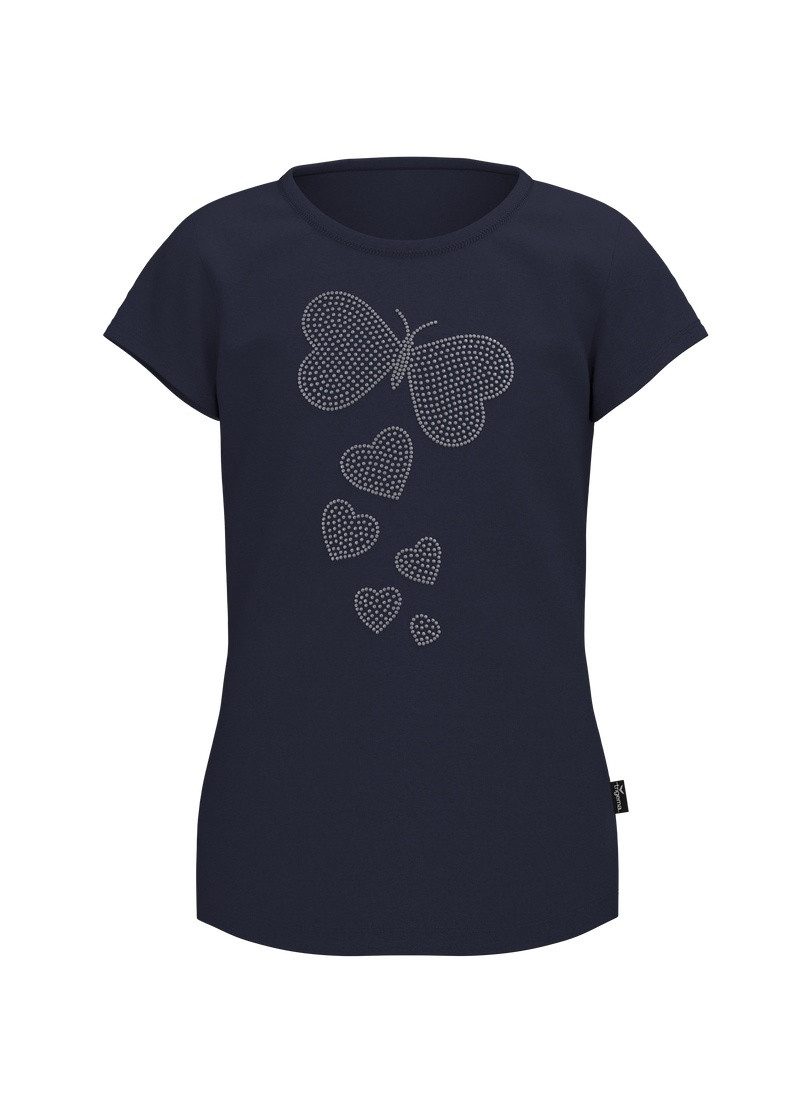 Trigema T-Shirt TRIGEMA T Shirt mit Strass Motiv "Schmetterling" (1-tlg)