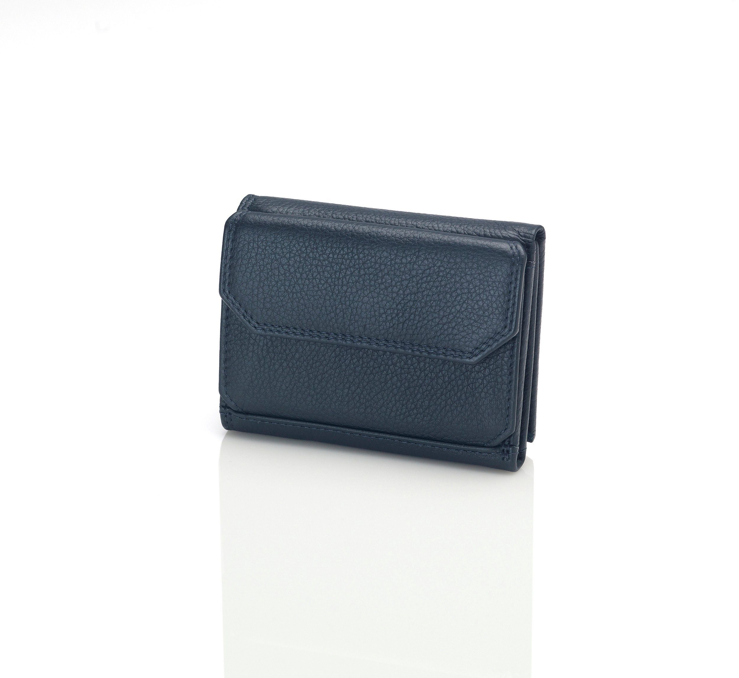 Geldbörse Slim Wallet mit Münzfach marine