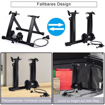 COSTWAY Rollentrainer Fahrradtrainer, bis 150KG belastbar, klappbar