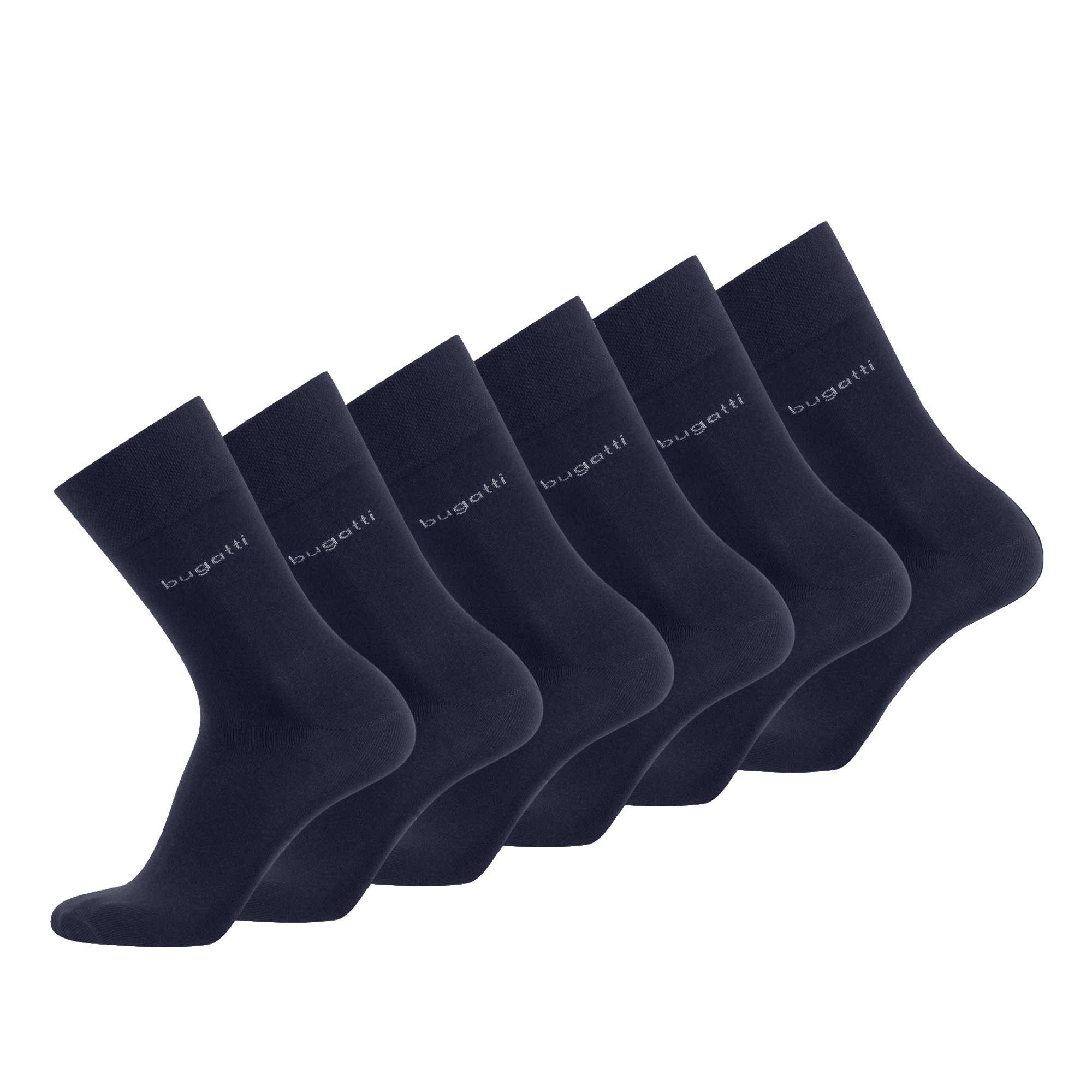 bugatti Kurzsocken Herren Socken, 6er Pack - uni Navy