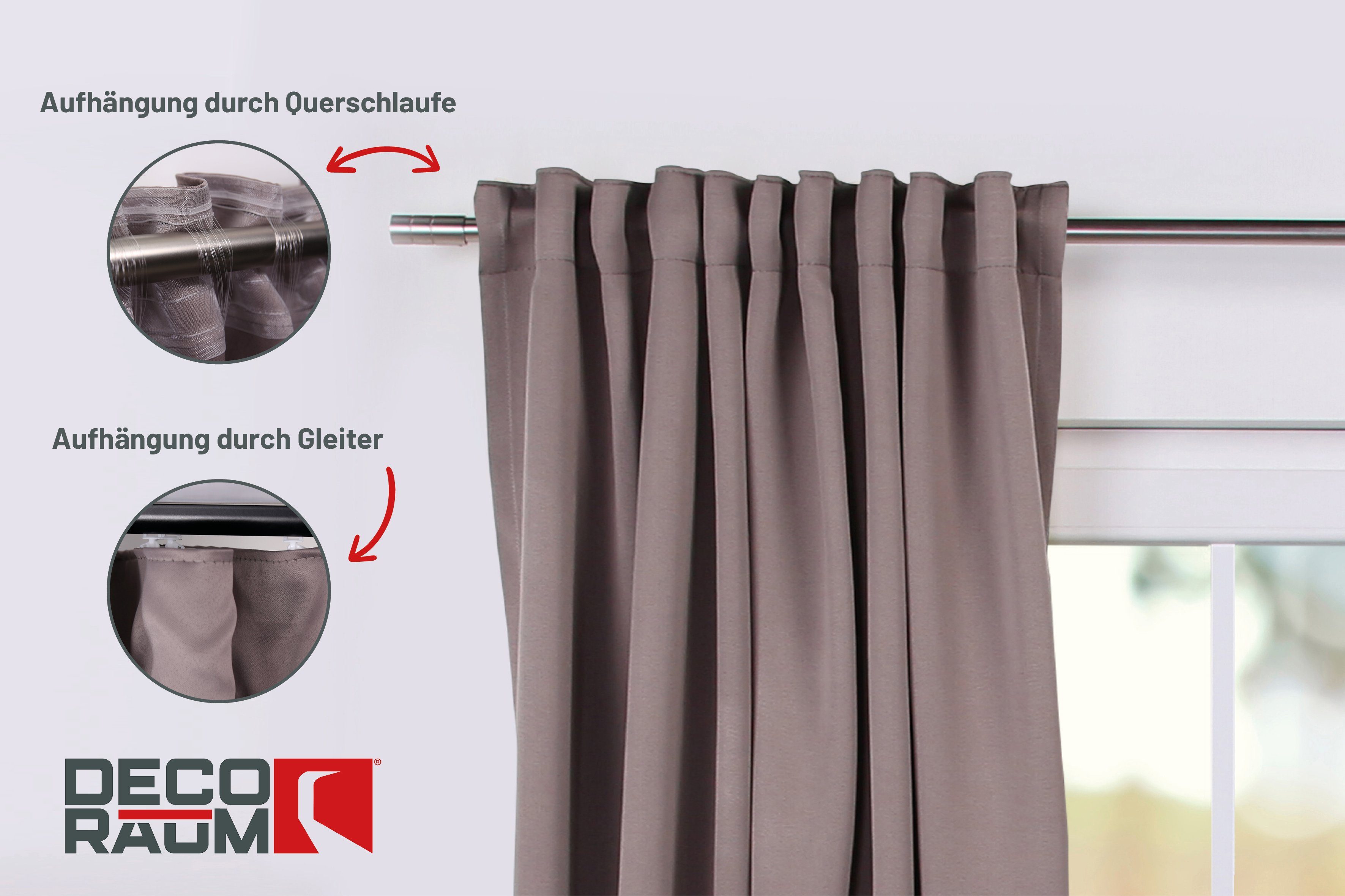 Deco-Raum Vorhang, verdeckte Schlaufen (1 St), günstig online kaufen
