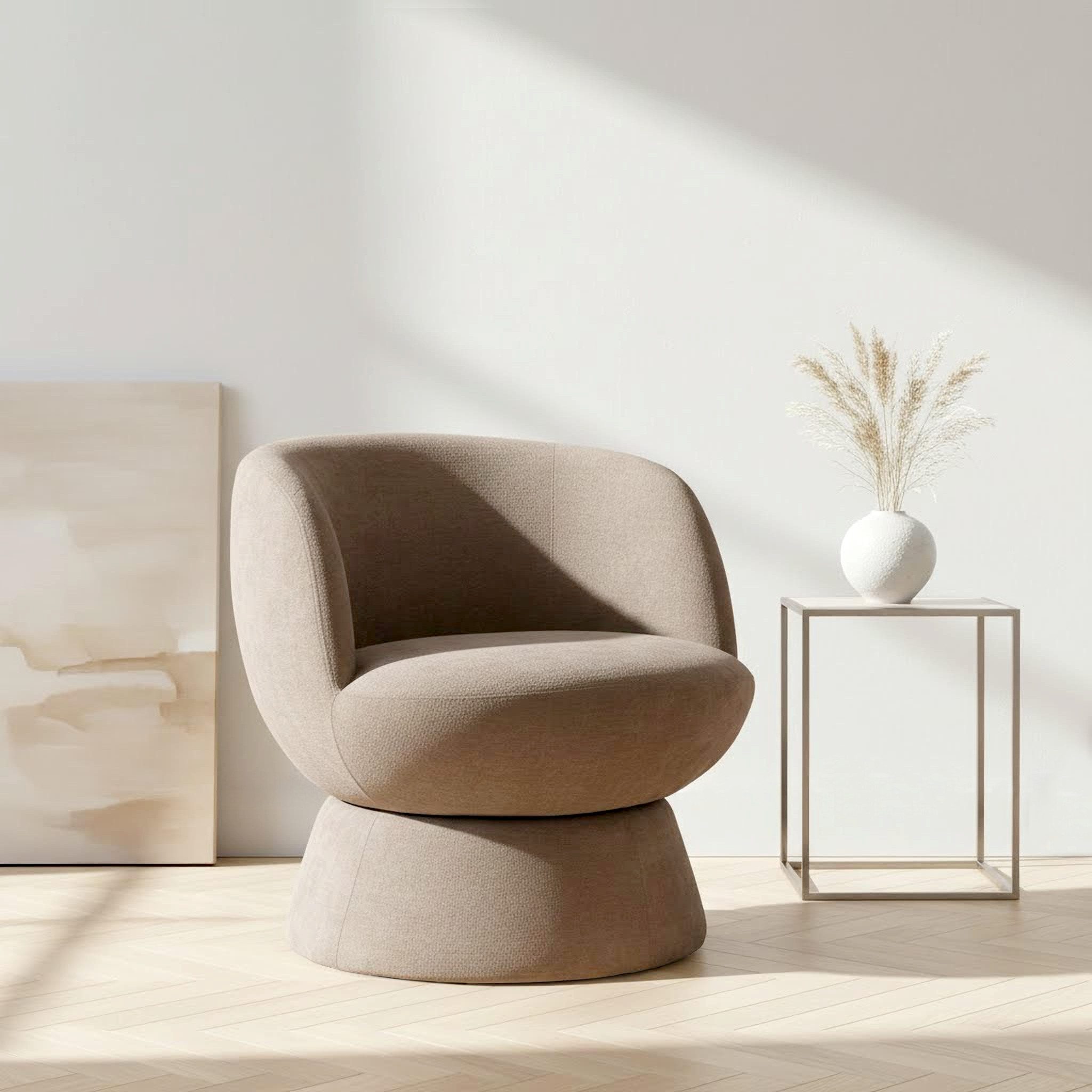 OTTO home Drehsessel ZAZZA Lese-Sessel, TV-Sessel, Loungesessel, 360° drehbar, feiner Struktur-Bezug