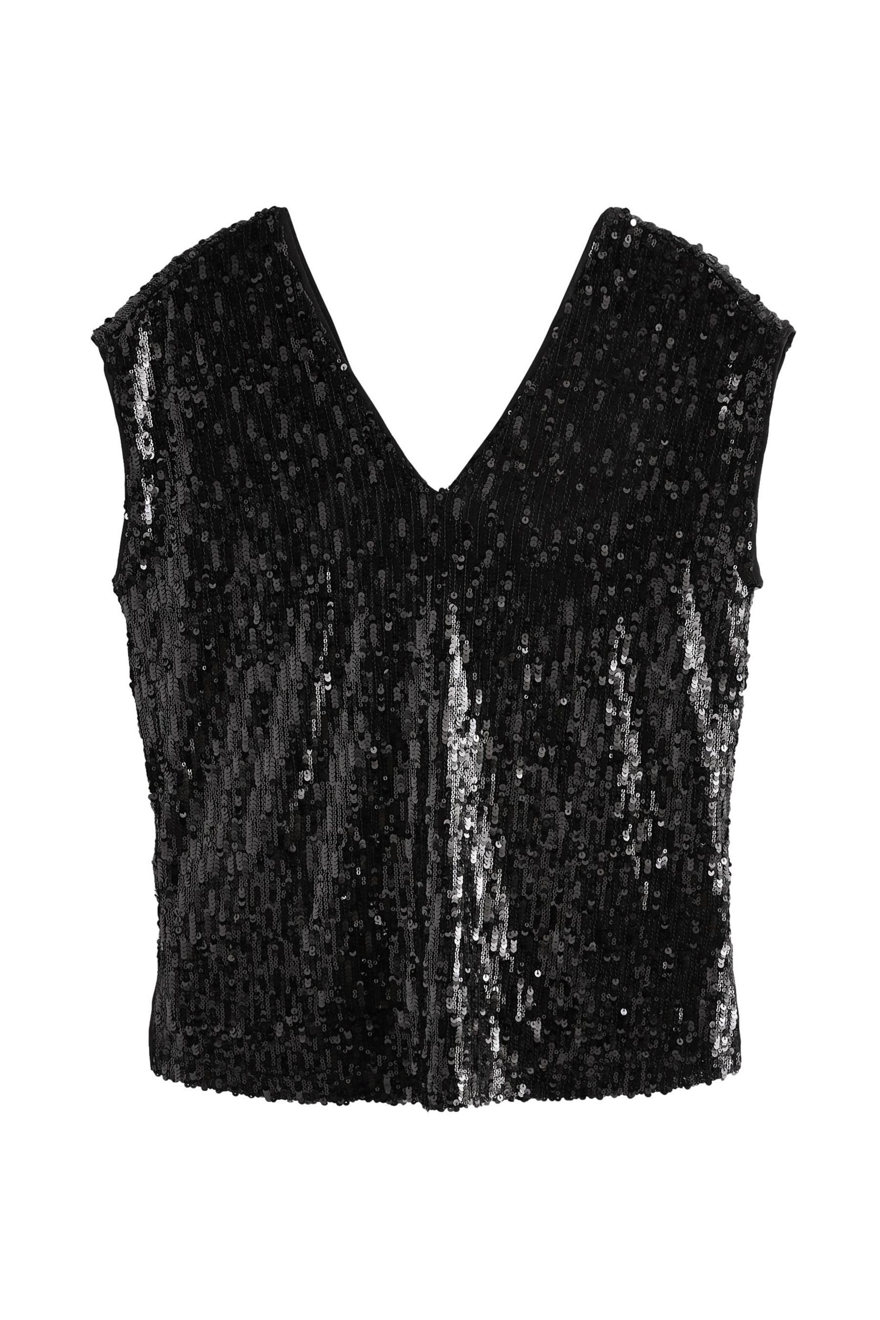 Next Paillettenshirt Pailletten-Trägertop mit V-Ausschnitt - günstig online kaufen