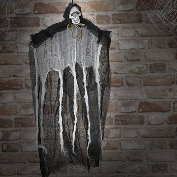 CEPEWA Dekofigur Halloween Sensenmann zum Aufhängen H60cm Halloween-Party Skelett