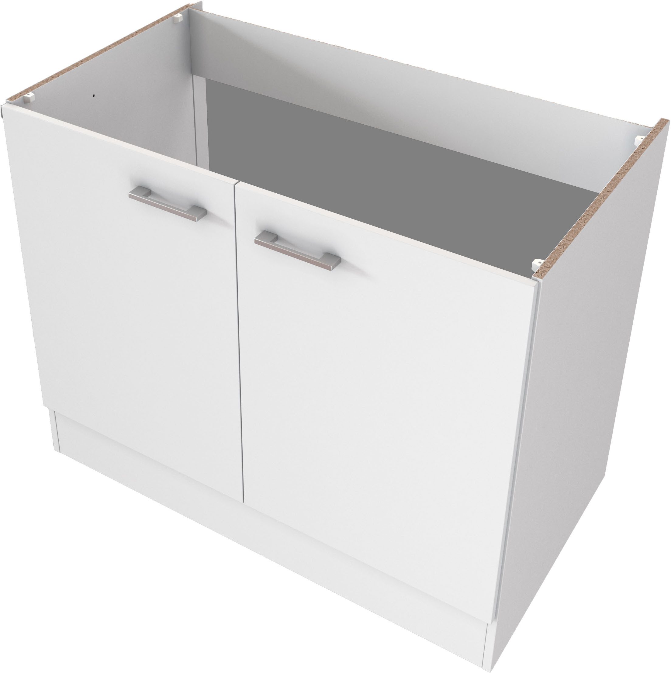 Flex-Well Küchenzeile LUCCA, 6-teilig, Hauswirtschaftsraum, Hobbyraum, Küche, Breite 210 cm, (Set), Kombination aus 4 Möbelteilen inkl. Arbeitsplatte und Einbauspüle