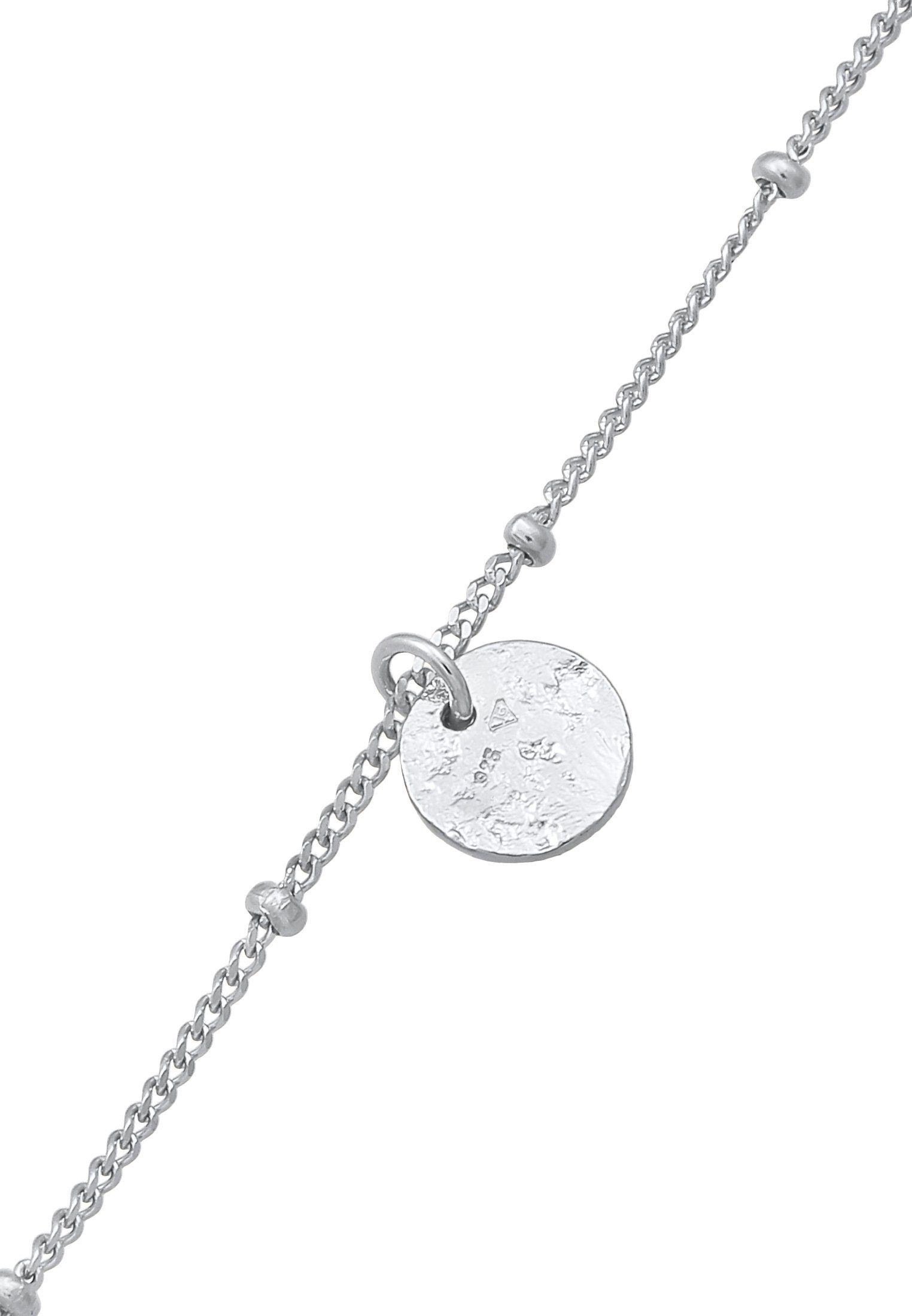 Plättchen Disc Kugelkette Silber, Armband Kugel Elli 925