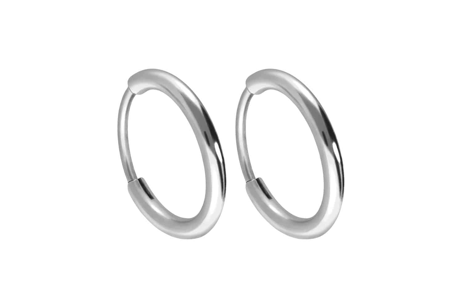 FILANGO Paar Creolen Titan Ohrclicker Creolen (Creolen, 1-tlg)