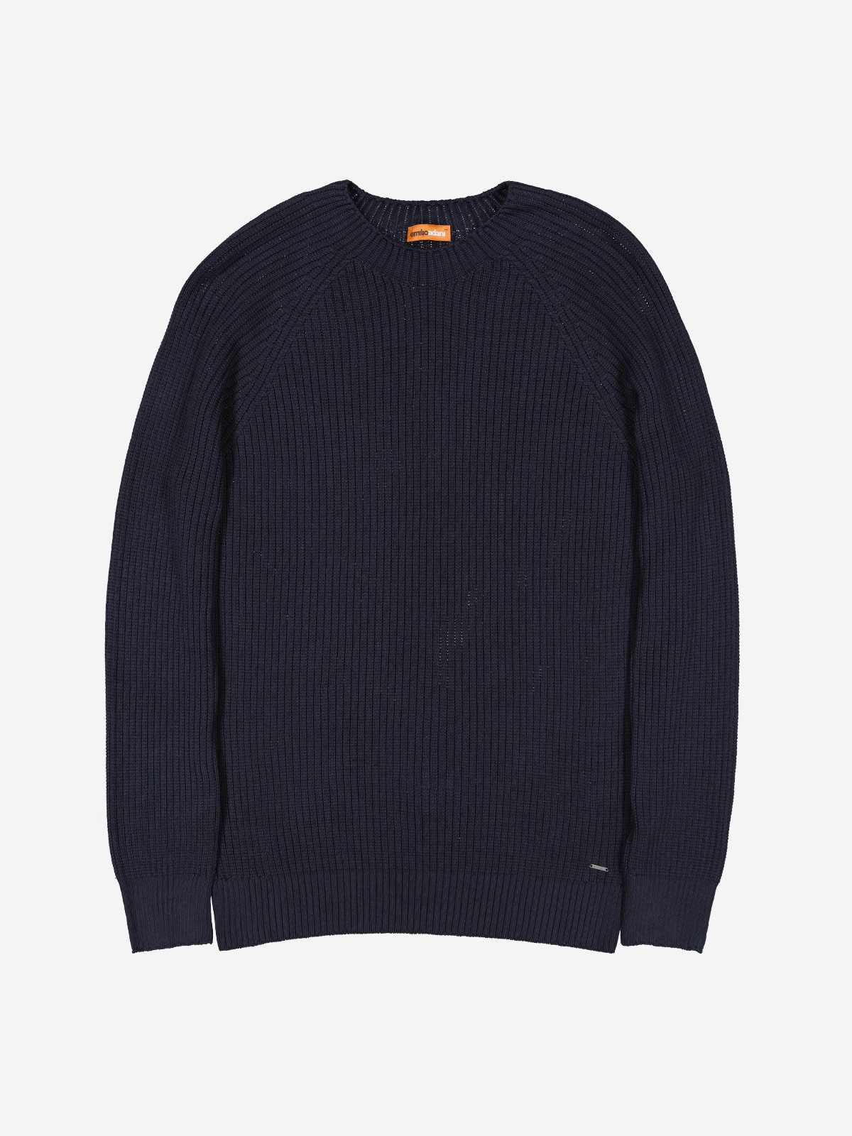 Rundhalspullover Herren Pullover uni, Saphirblau