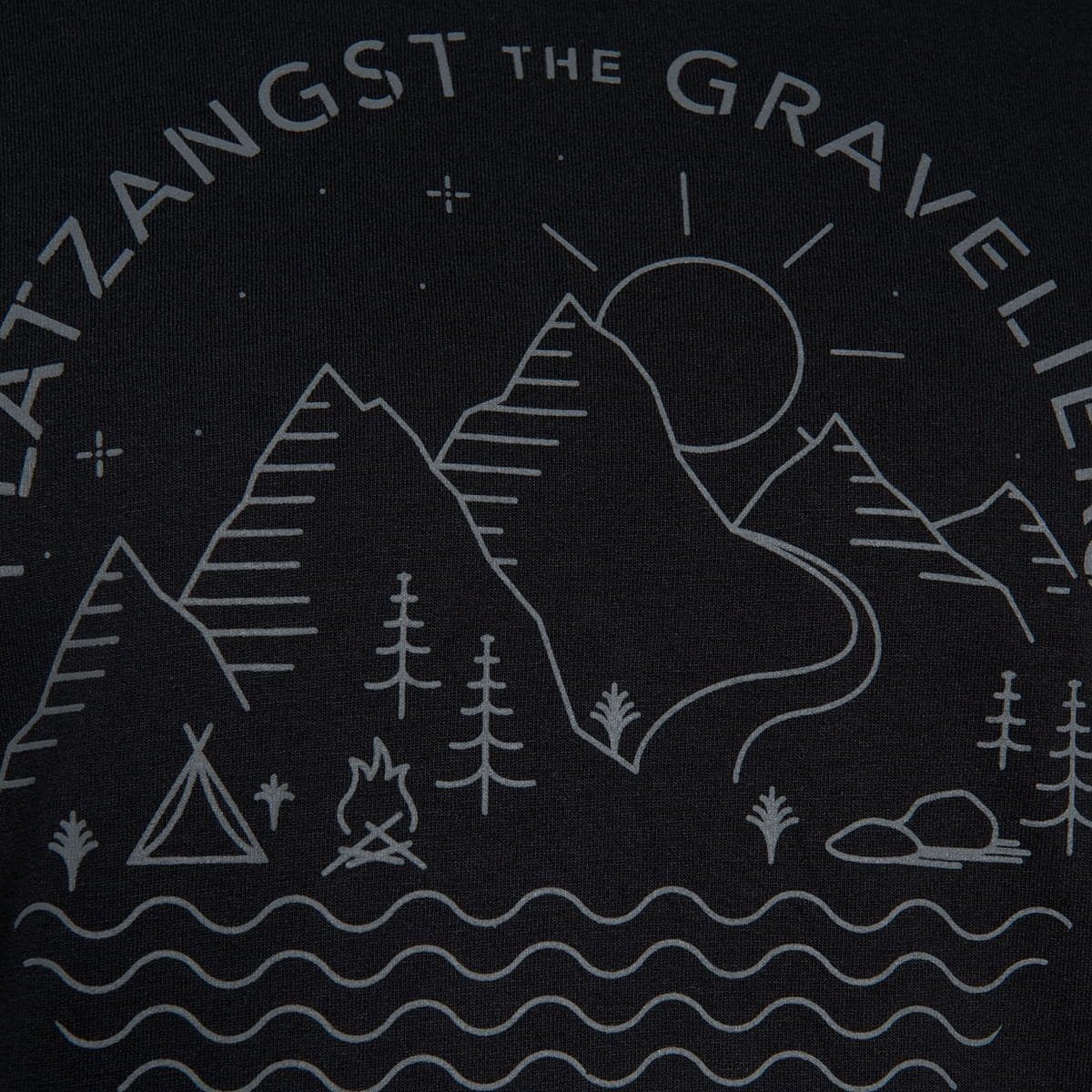 T-Shirts Platzangst S- T-Shirt Schwarz - T-Shirt (1-tlg) Platzangst Graveliers