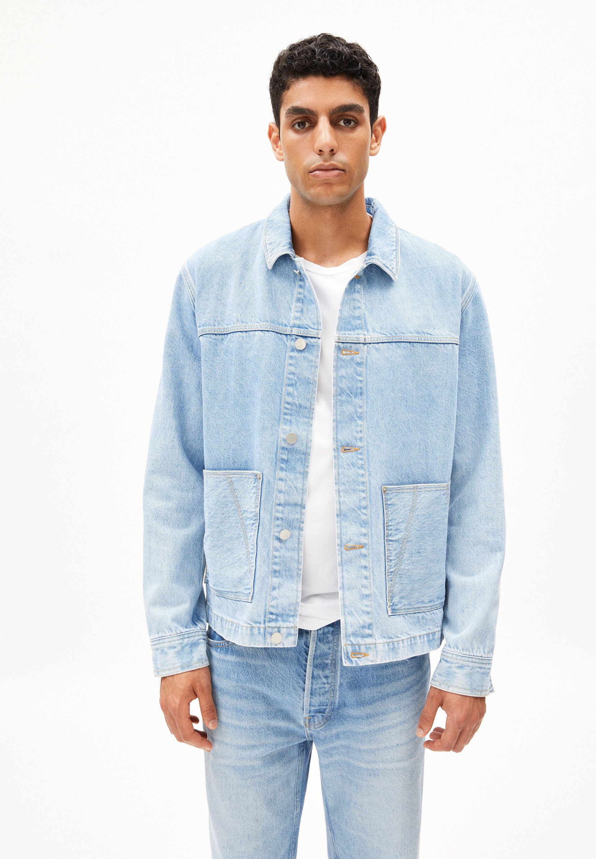 Blouson EVAAN Jeansjacke aus Bio-Baumwoll Mix Regular Fit