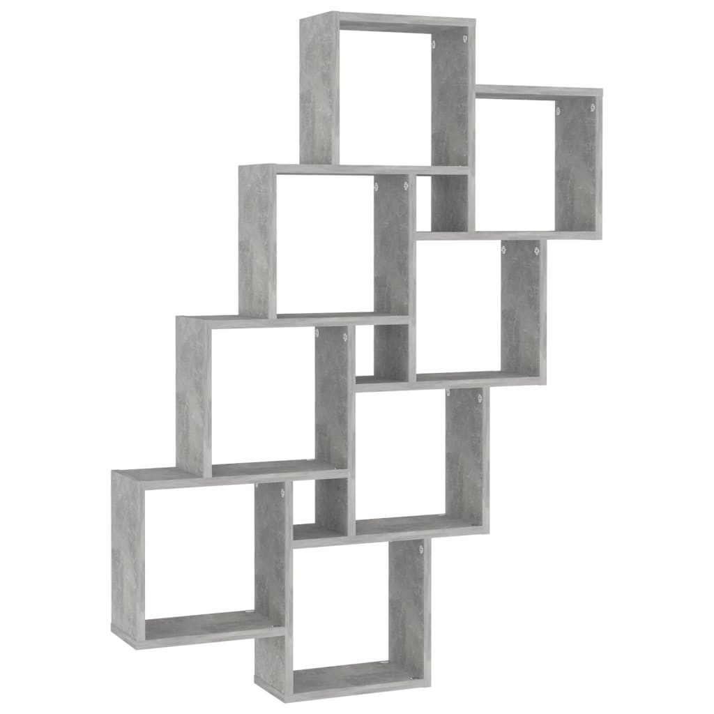 vidaXL Regal Würfelregal Betongrau 90x15x119 cm günstig online kaufen
