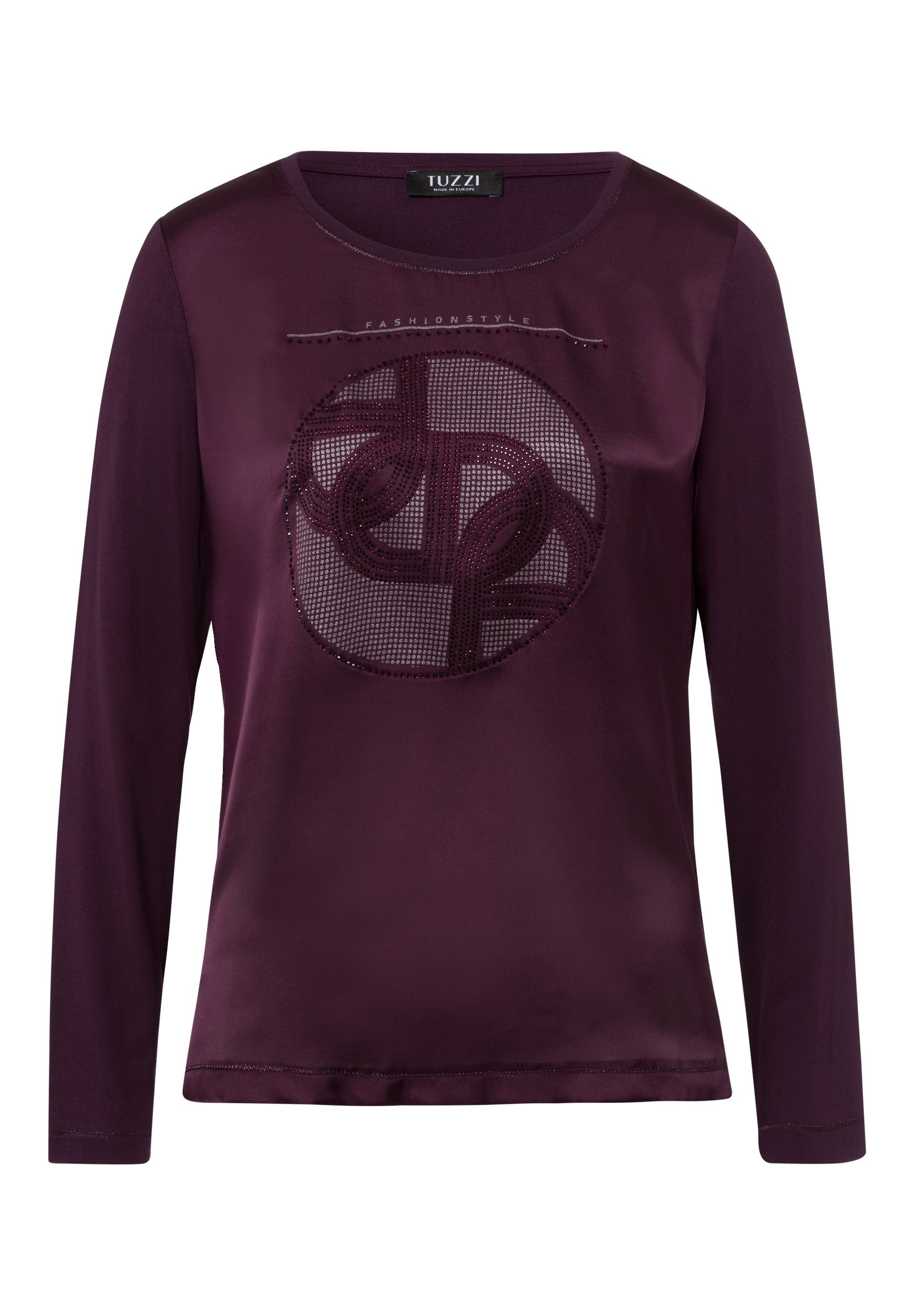 TUZZI Langarmshirt mit schimmernder Front günstig online kaufen