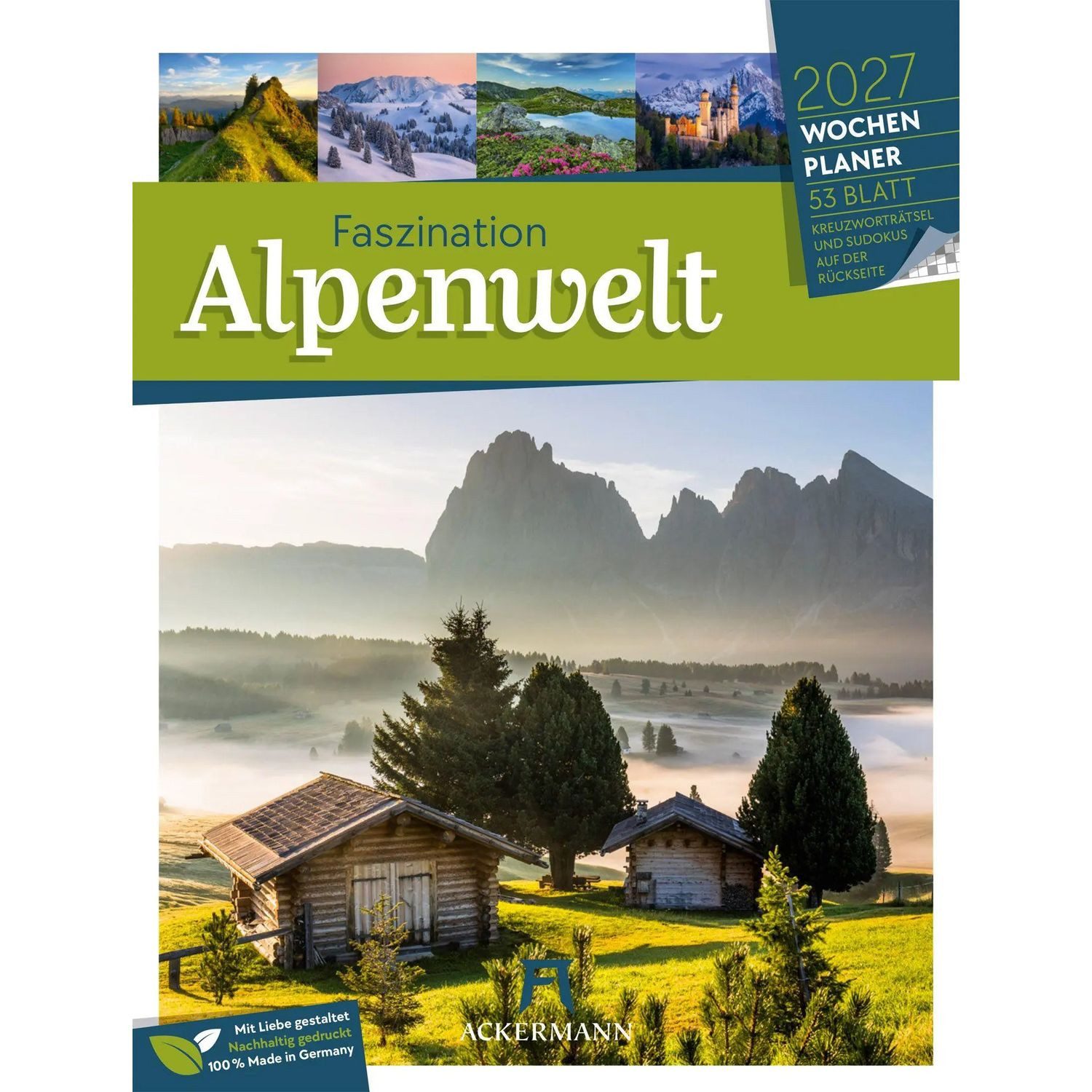 Ackermann Wandkalender Faszination Alpenwelt Wochenplaner Kalender 2027