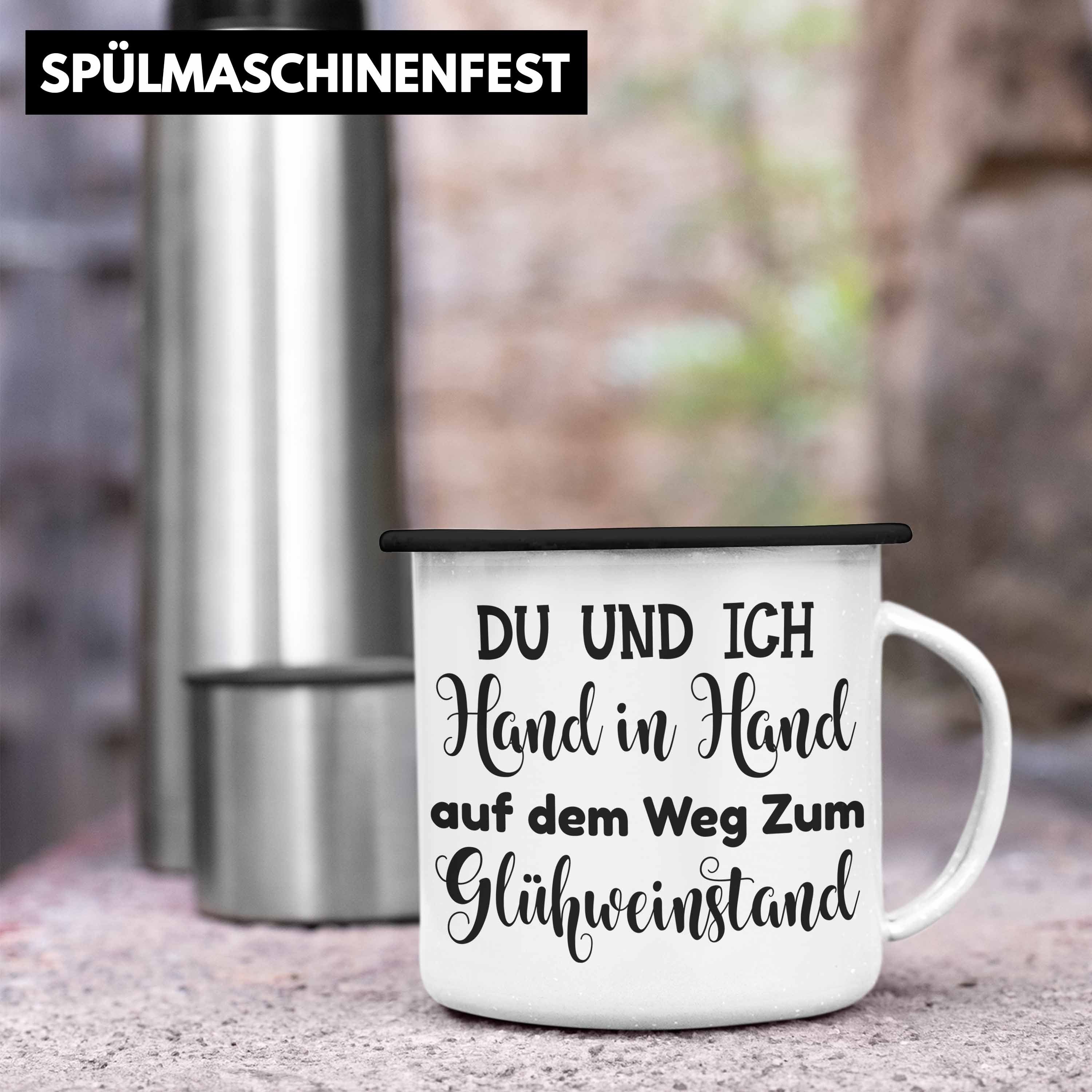 - Und Glühweinbecher Trendation Gläser mit Du Doppelwandig Emaille Tassen Geschenk Tasse Tassen Henkel Trendation Thermotasse Weihnachtsmarkt Glühwein Lustig - Spruch Emaille Schwarz GlühweinEmaille Becher Ich