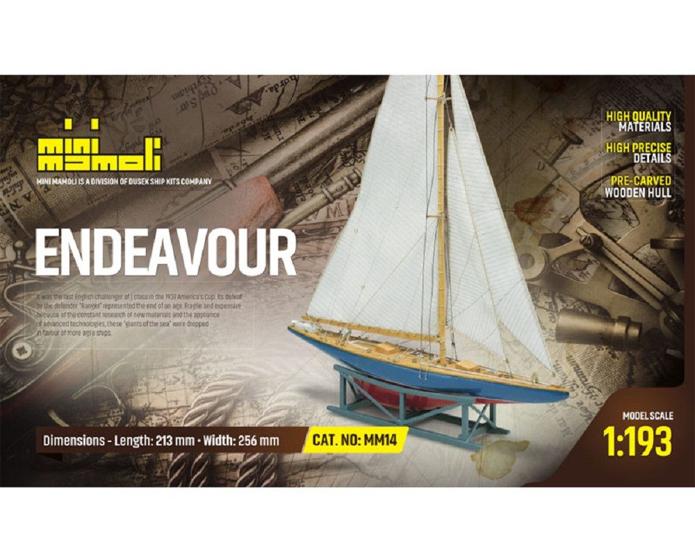 Modellbausatz Mini Mamoli Schiff Endeavour II 1:193 Holz Bausatz