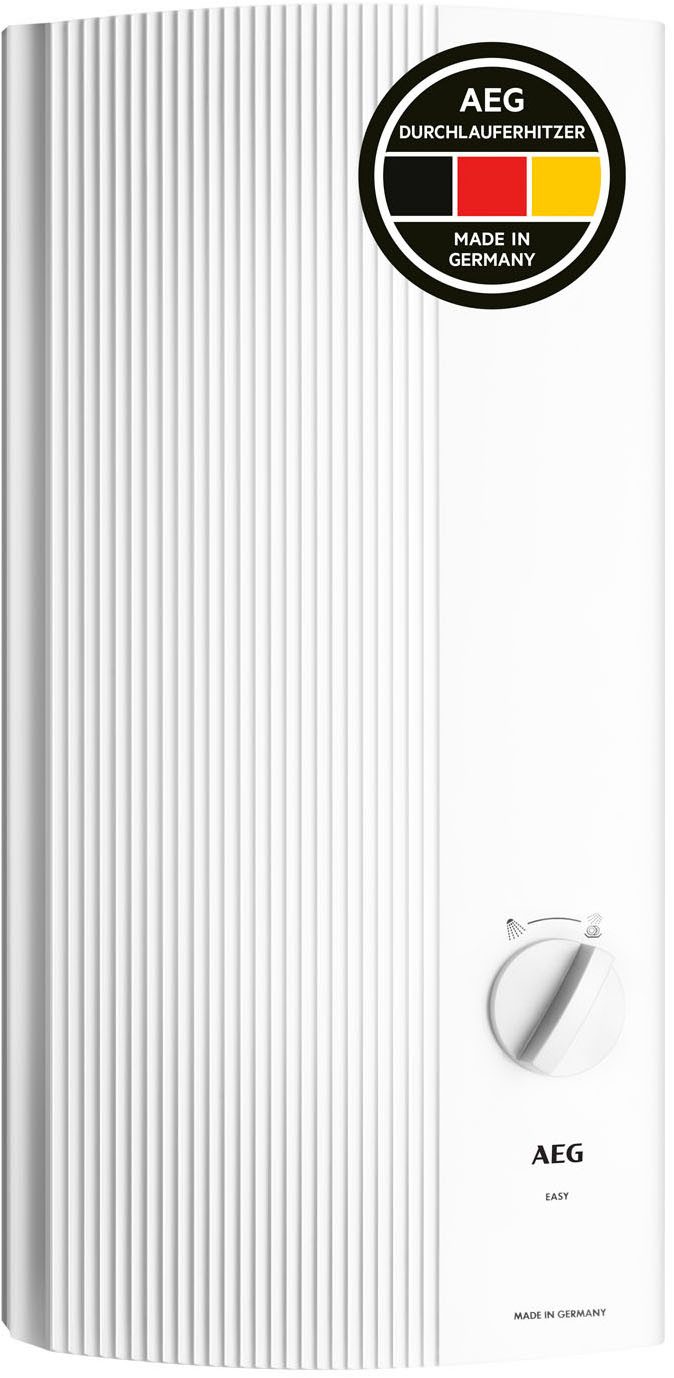 AEG Haustechnik Komfort-Durchlauferhitzer DDLE EASY, elektronisch, min. 35 °C, 24 kW, einfache Temperaturwahl durch 2 Festtemperaturen 42°C und 55°C