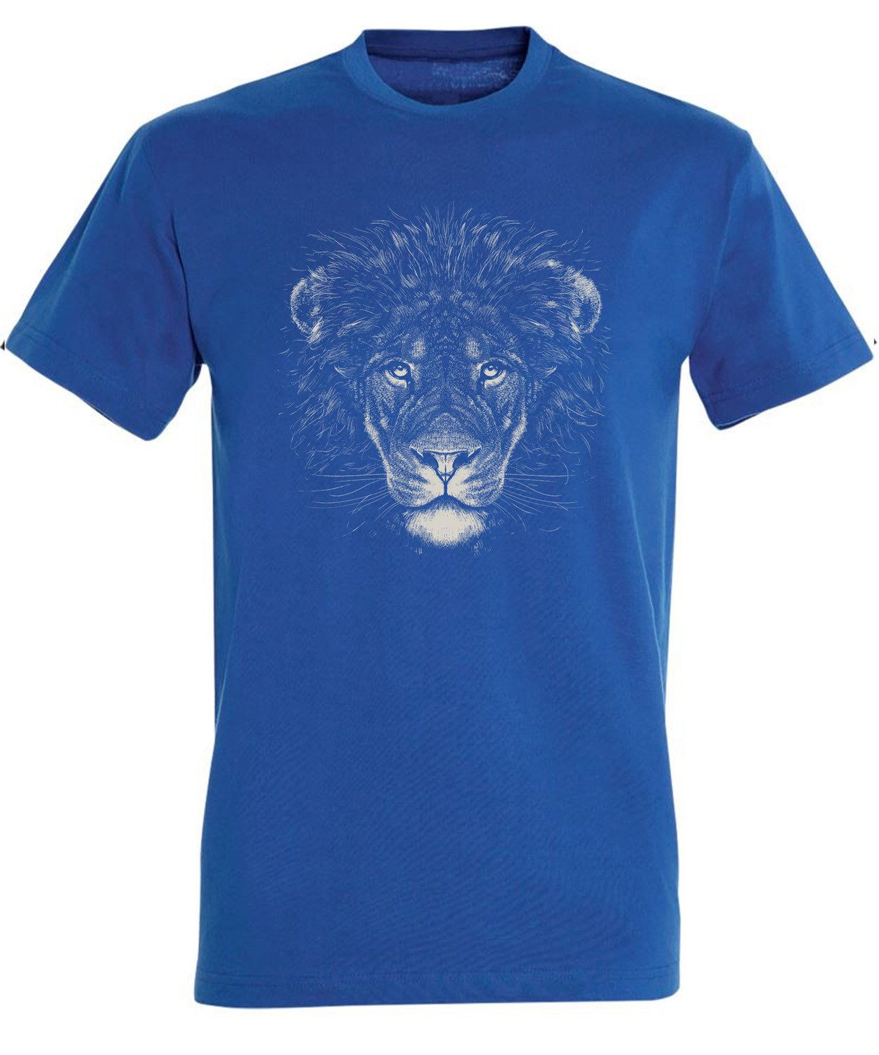T-Shirt Herren Print Shirt - Majestätischer Löwenprint