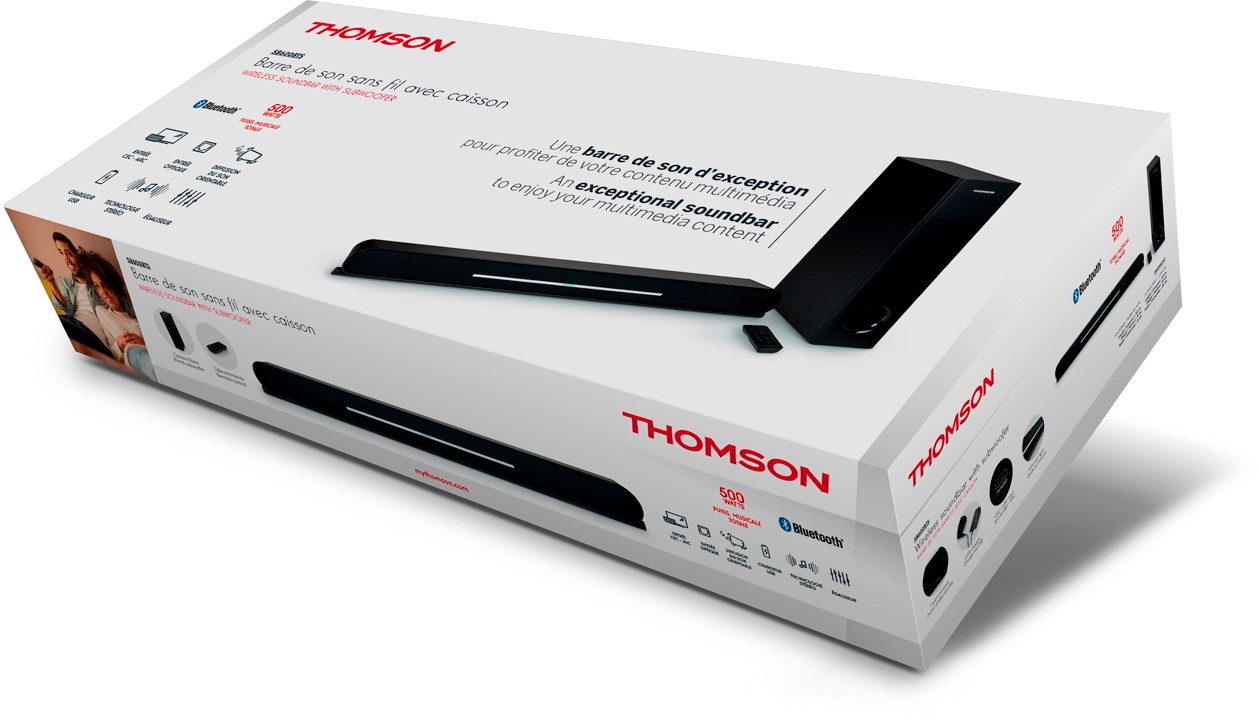 Thomson Bluetooth Soundbar SB600BTS Soundsystem Subwoofer schwarz TH387803 Stereoanlage