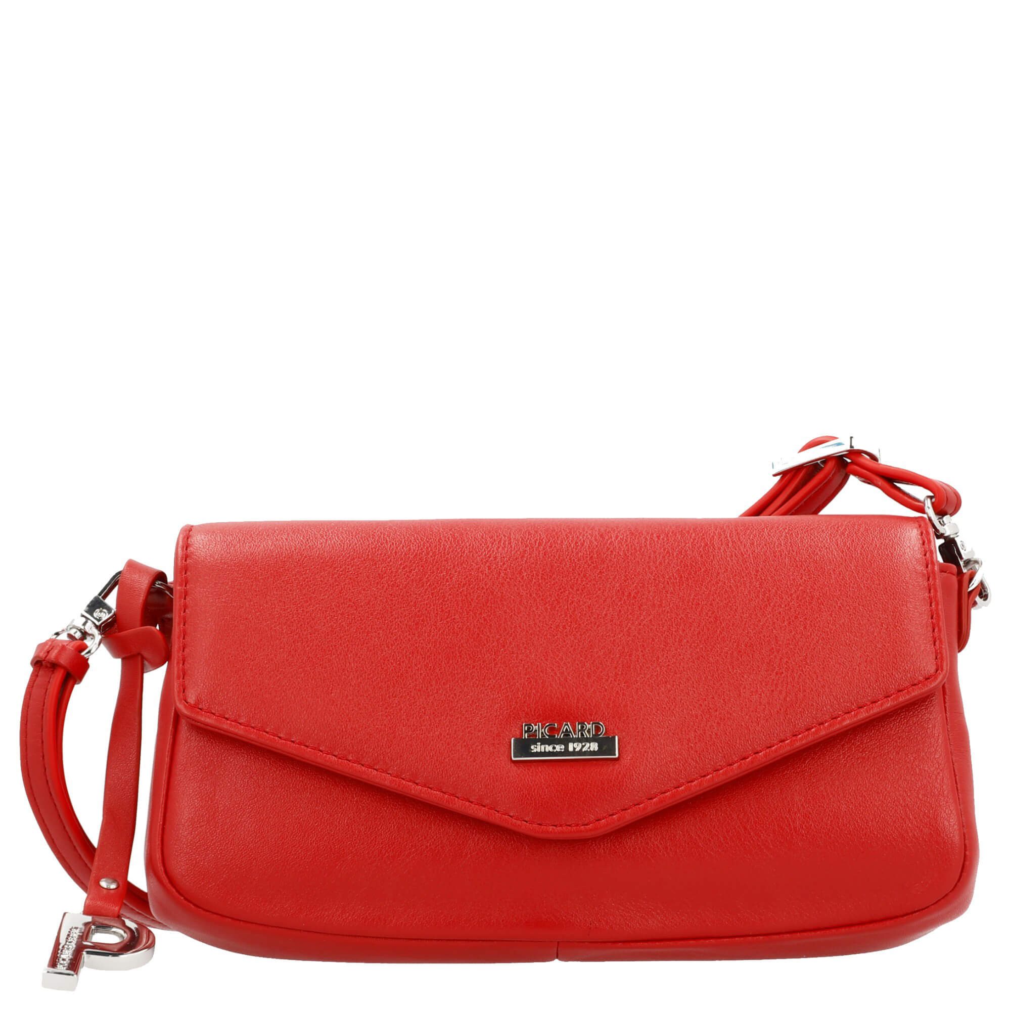 Umhängetasche Really - Schultertasche 19 cm Rindsleder (lipstick)