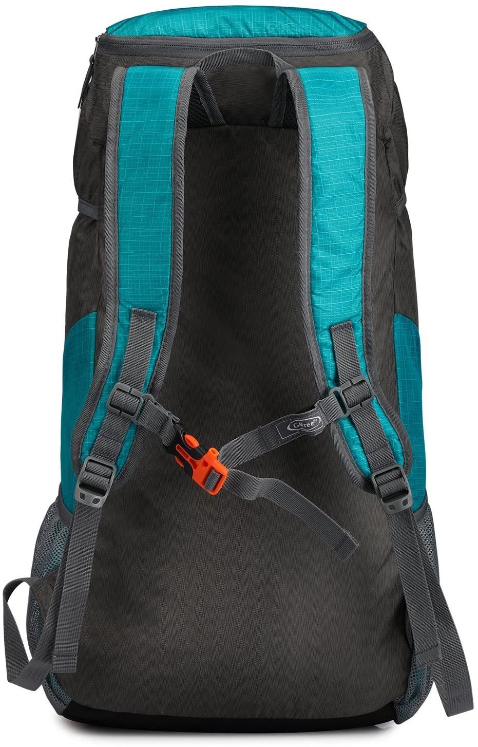 Ultraleicht 35 G4Free L Unisex Faltbarer Wanderrucksack Dunkelgrau-Türkis Wanderrucksack,