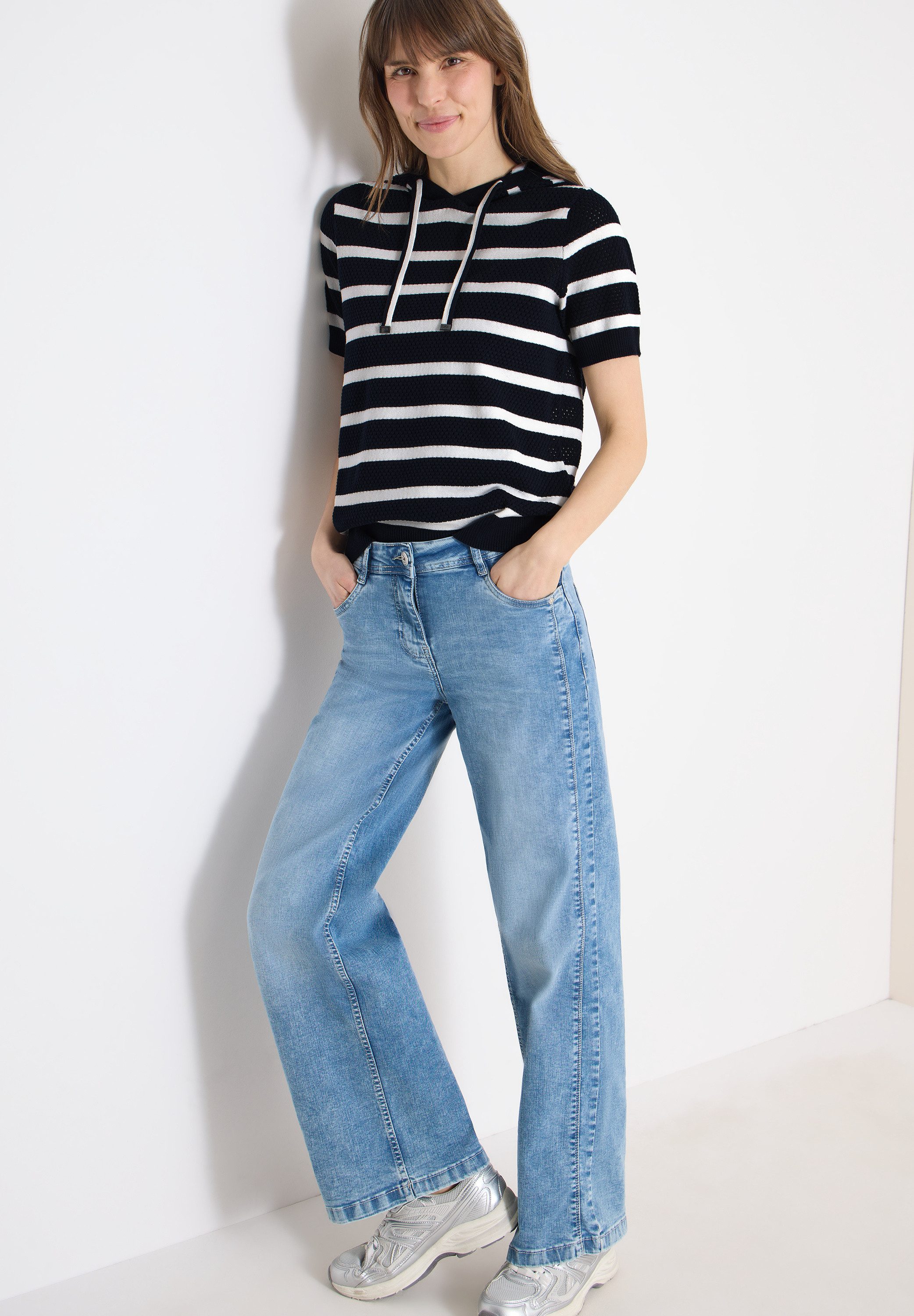 CECIL Strickpullover mit Kapuze