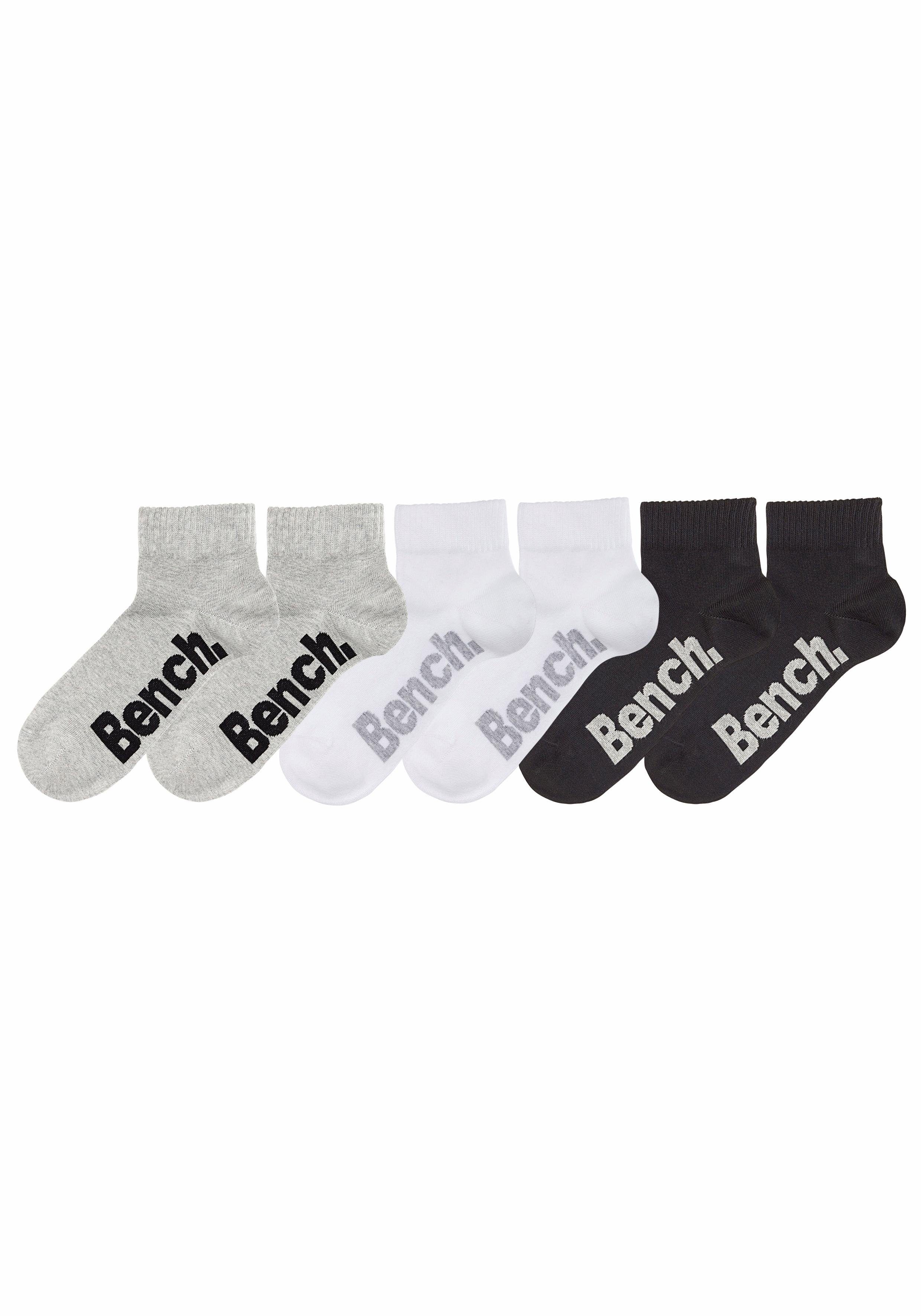 Bench. Kurzsocken Damen Herren Socken Kurzschaft mit Komfortbund (Packung, 6-Paar, Quarter Socken Gr. 35-38 bis 43-46) mit komfortablem Rippbündchen – Bild 3 von 5