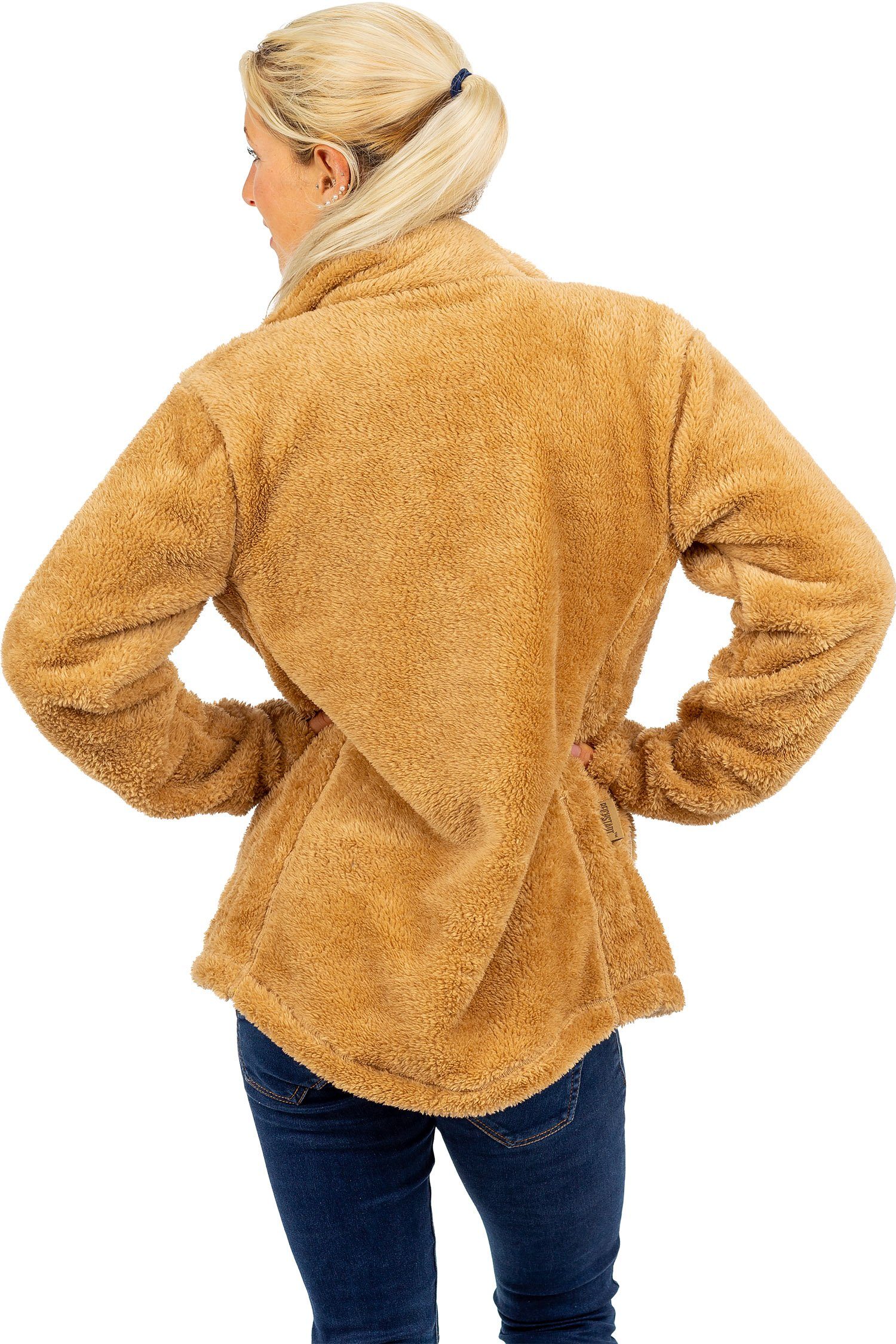 Reichstadt Fleecejacke Damen Regular Fit Flauschige Jacke Kuschelige 22RSW0 günstig online kaufen