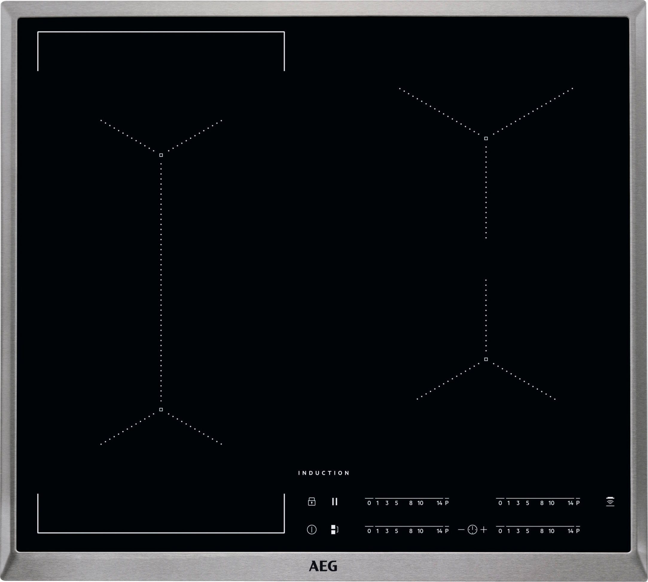 AEG Induktions-Kochfeld IKE64441XB, mit Hob²Hood Dunstabzugsteuerung, mit Touch-Slider-Bedienung