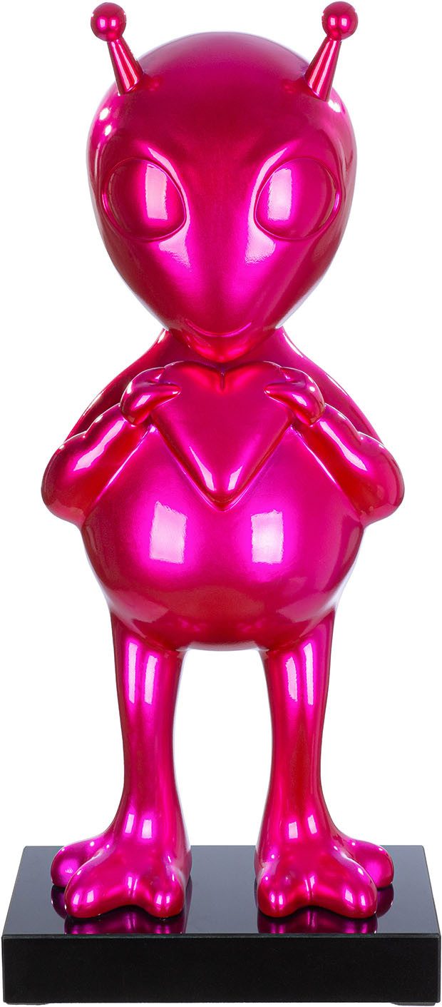 GILDE Skulptur Skulptur Alien auf Base