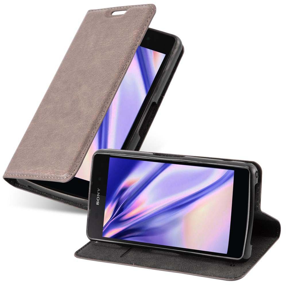 Cadorabo Smartphone-Hülle für Sony Xperia Z2 COMPACT Hülle mit Magnetverschluss Sony Xperia Z2 COMPACT, Hülle Schutzhülle mit Standfunktion, Magnetverschluss und Kartenfach