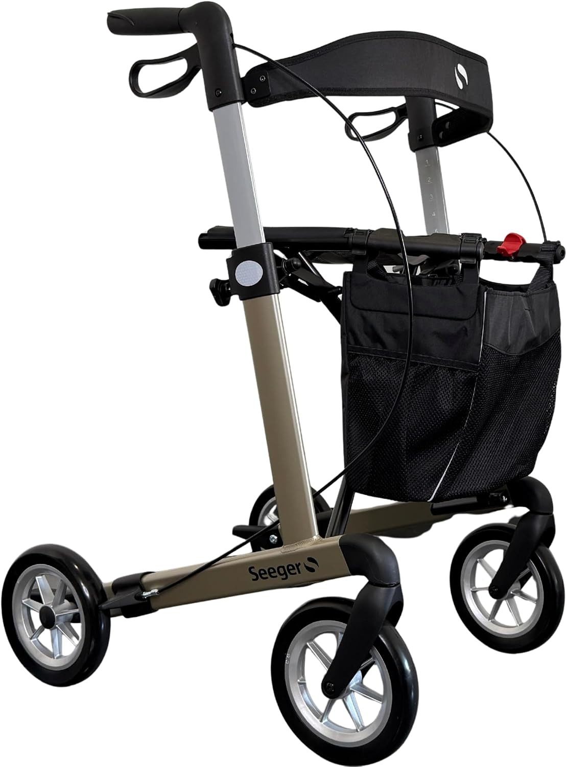 Rehasense Rollator Leichtgewicht-Rollator Server (Seeger Logo), leicht & faltbar