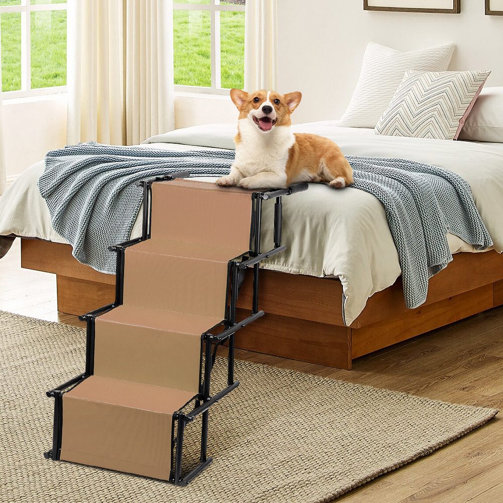 JEOBEST Hunderampe Tiertreppe 4 Stufen Einstiegshilfe günstig online kaufen