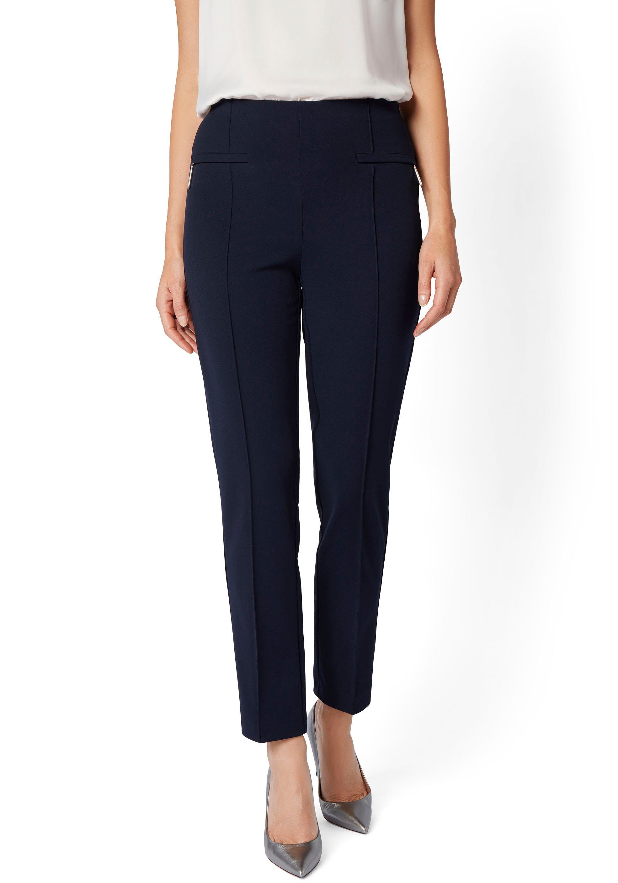 select! By Hermann Lange Stretch-Hose Lea mit Bügelfalte und Stretch