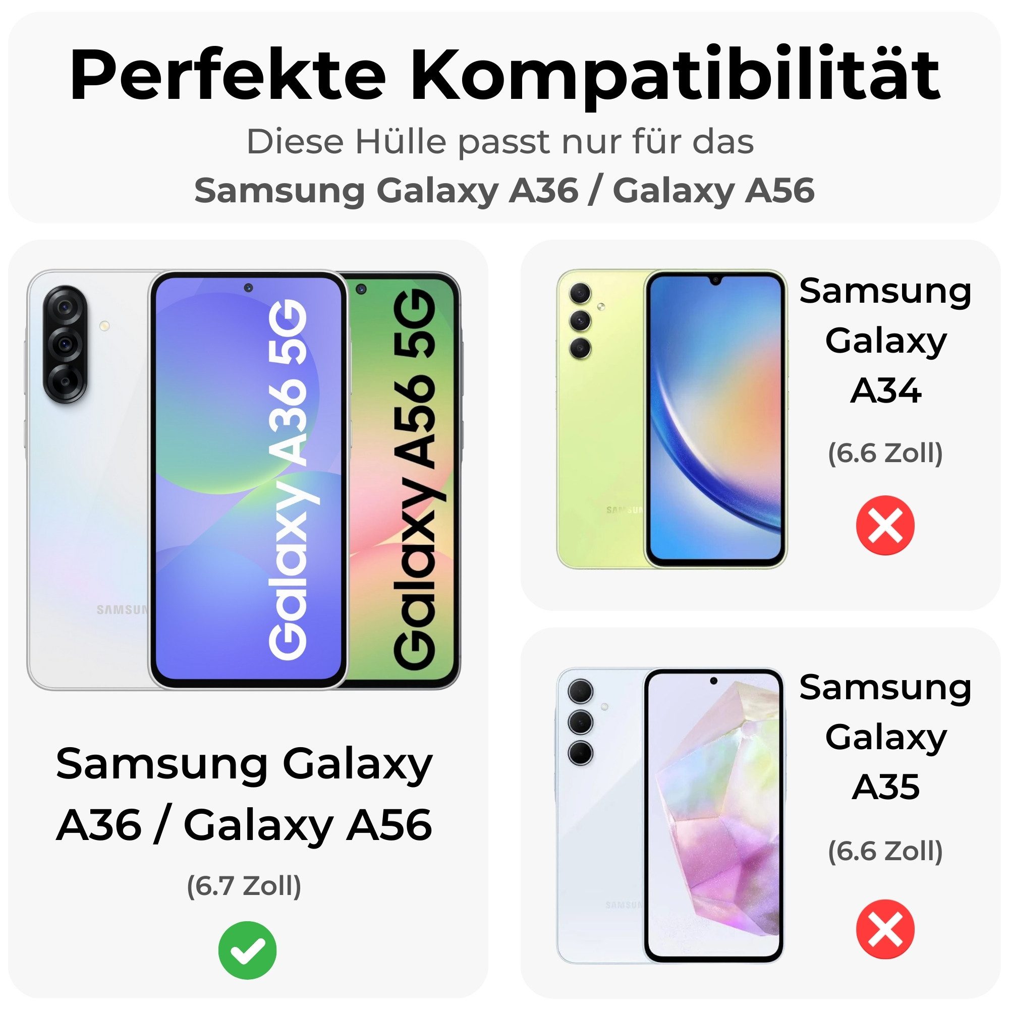 betterfon Handyhülle für Samsung Galaxy 360° Rundumschutz Displayschutz mit Fingerprint, TPU-Schutzhülle mit Displayschutz, Kamerarand & perfektem Sitz