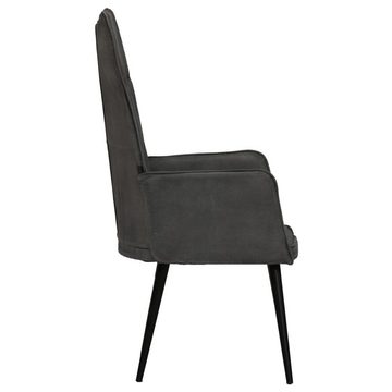 furnicato Sessel Ohrensessel Schwarz Canvas