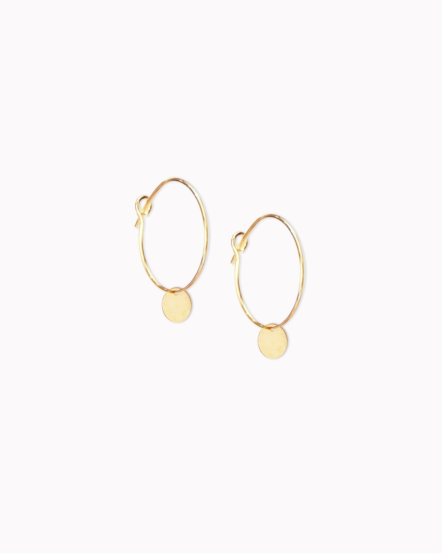 lille mus Paar Creolen Creolen 'Plättchen' 925 Silber / vergoldet günstig online kaufen