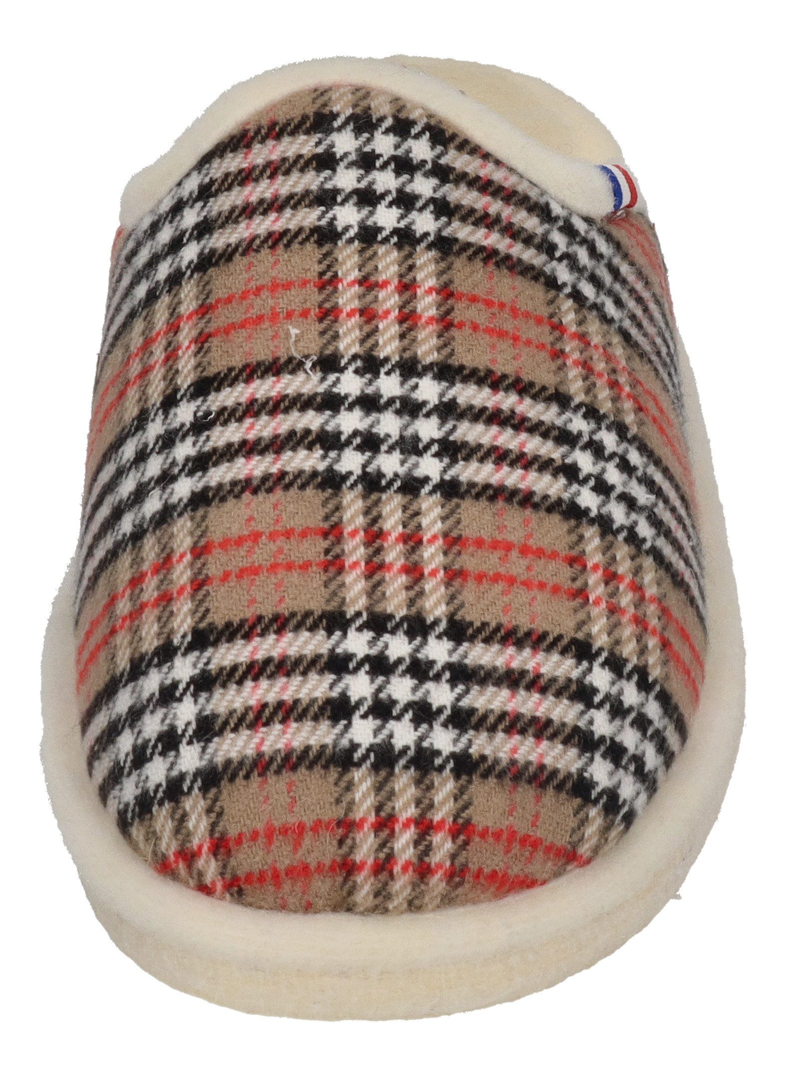 espadrij l´originale CHAUSSON WOOLCHECK Hausschuh Sable Check Small