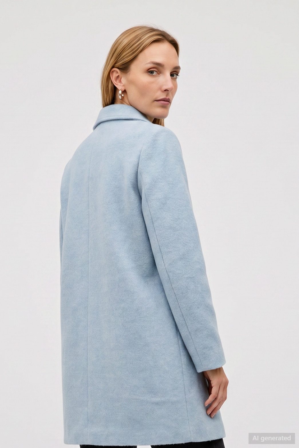 Barbara Lebek Wolljacke Wintermantel oder Damenmantel mit Innentasche