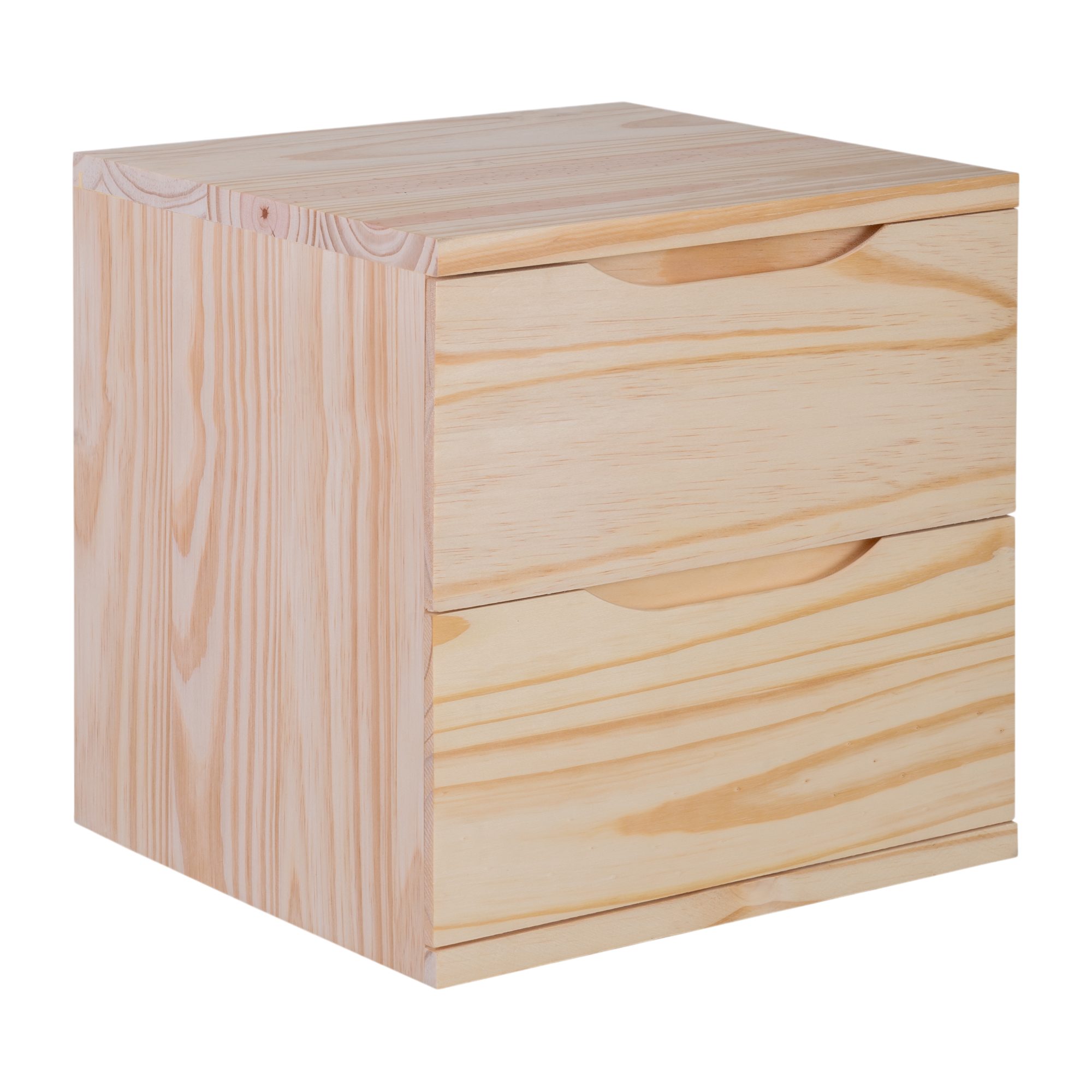 Lusimat Regalwürfel aus Holz mit Rückwand, 32,5 x 32,5 x 30 cm, Würfel aus Kiefernholz