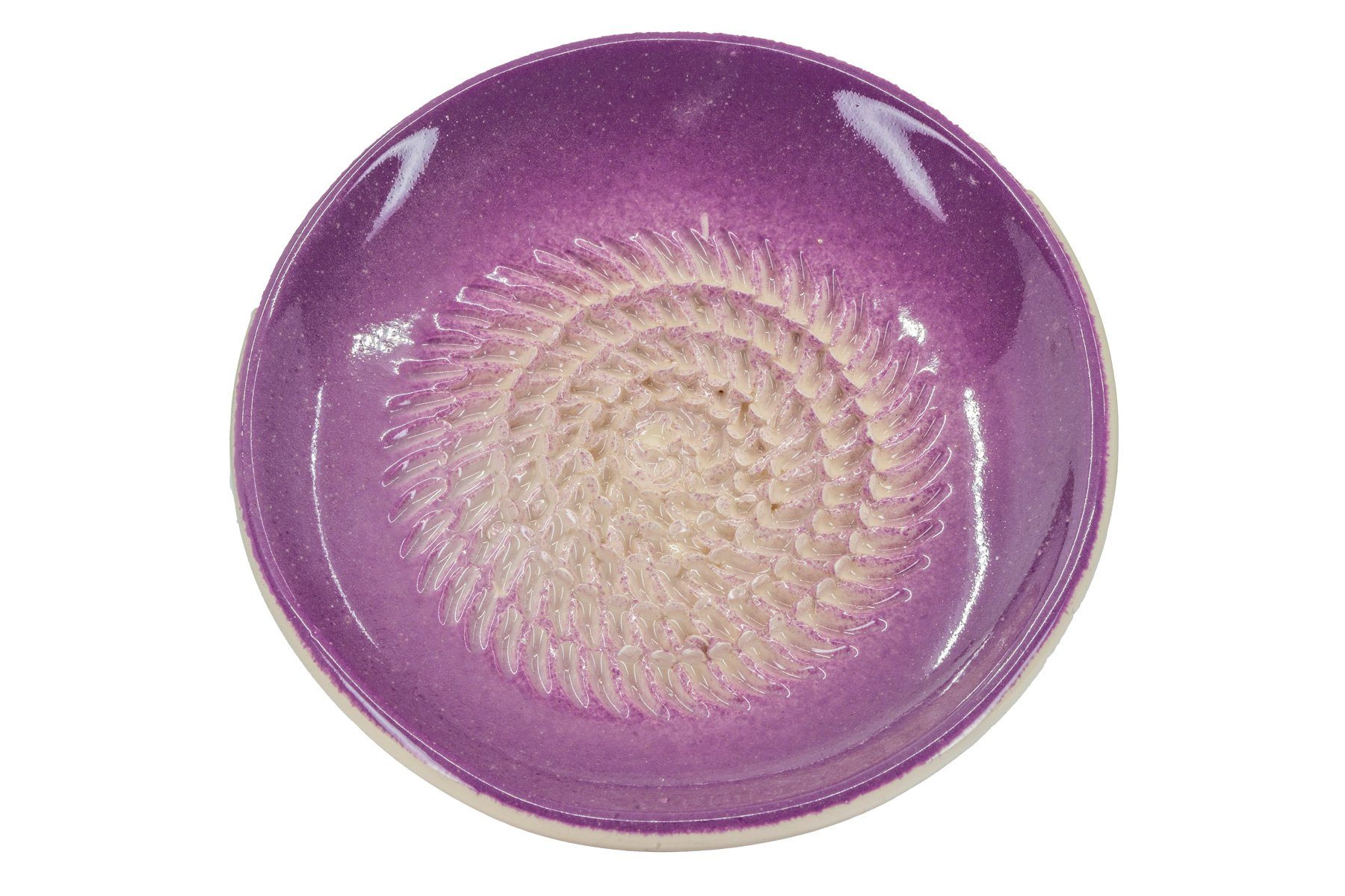 Kaladia Multireibe 801, Lila, Keramik, handbemalte Reibeteller Unifarben Keramik - Made in Spain