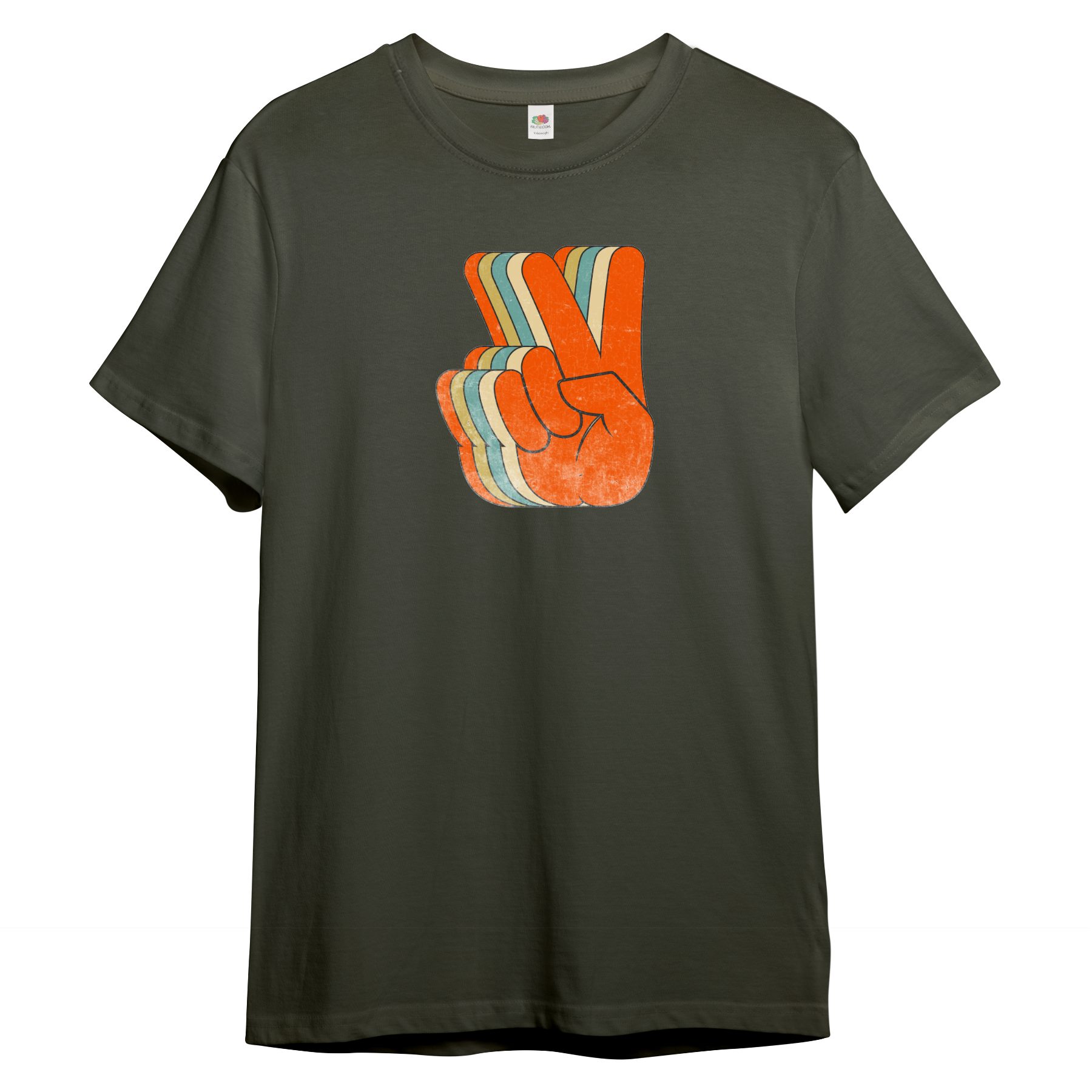 Print-Shirt Herren T-Shirt "Retro PEACE"