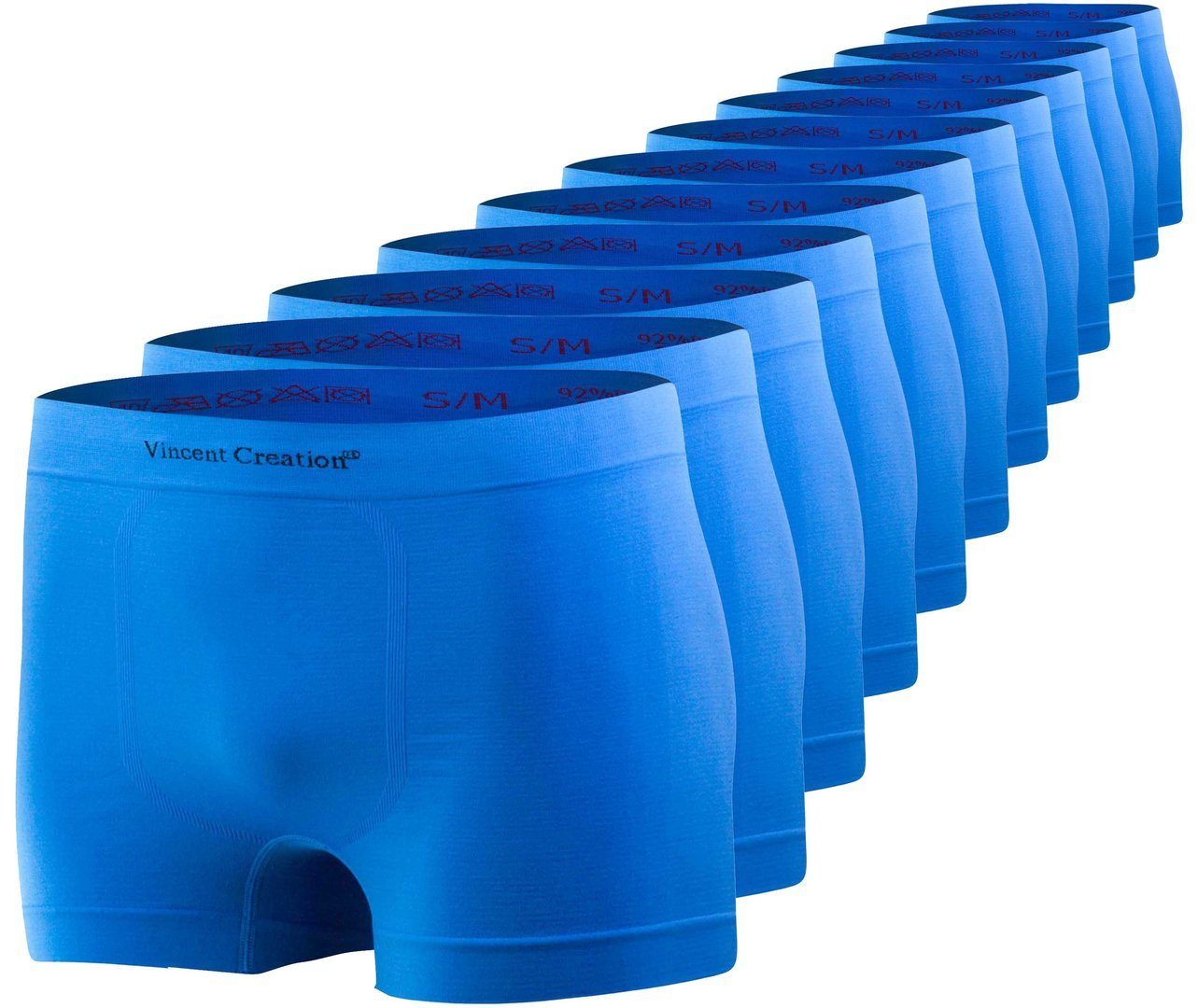 Wäsche/Bademode Boxershorts Vincent Creation® Boxershorts 12er Pack, Microfaser - Seamless (12 Stück) weiche Microfaser-Qualität