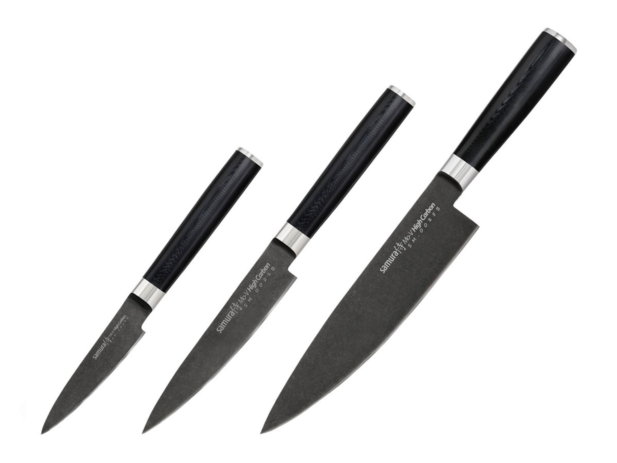 Samura Поварские ножи Samura Mo-V Stonewash-Set 3-Teilig SM-220B, stonewashed