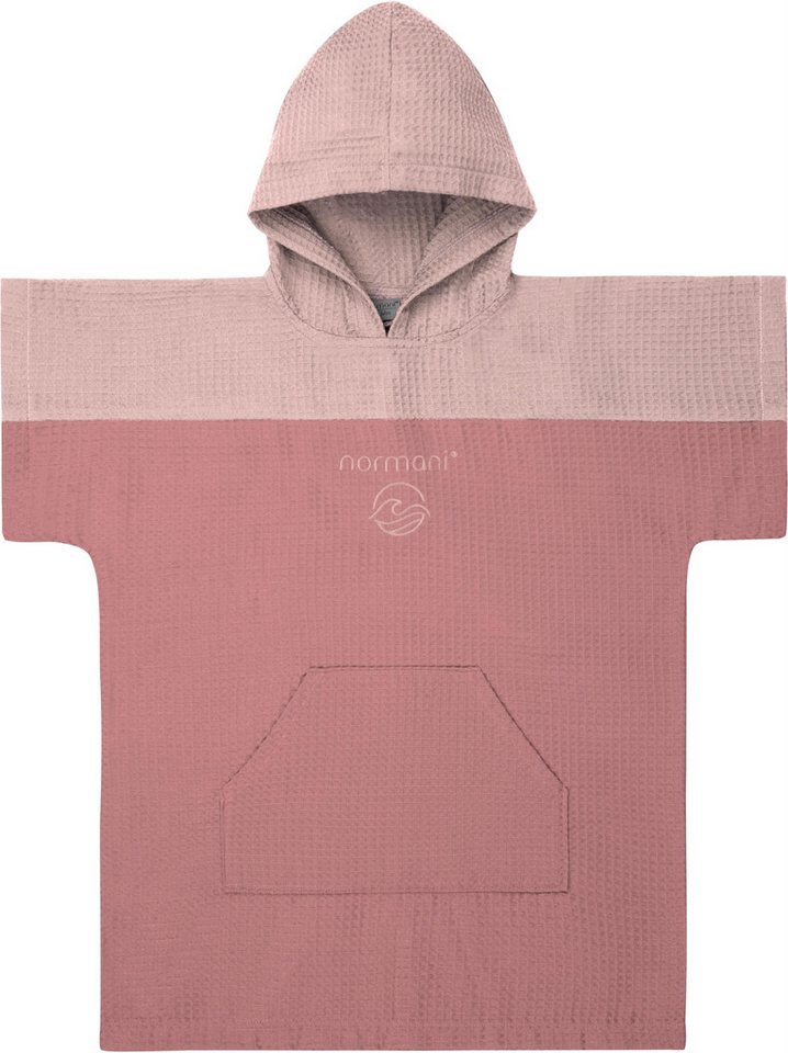 normani Badeponcho Kinder Badeponcho Baku, Langform, Viskose, atmungsaktiv, schnelltrocknend, Schlupf, Badeponcho für Kinder aus 100 % Bambusviskose