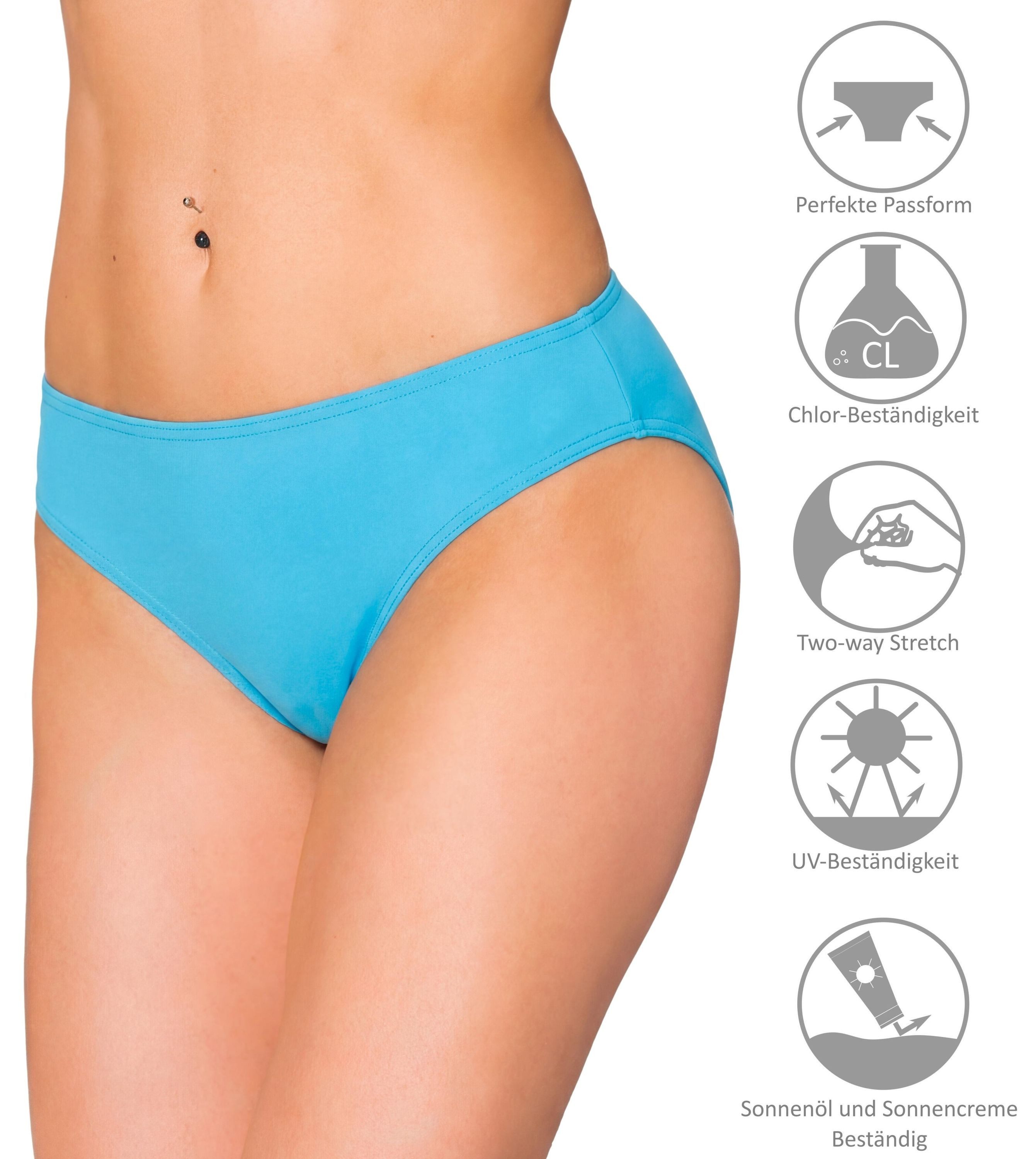 Aquarti Bikini-Hose Aquarti Damen Bikini Hose mit mittelhohem Bund – Bild 5 von 5