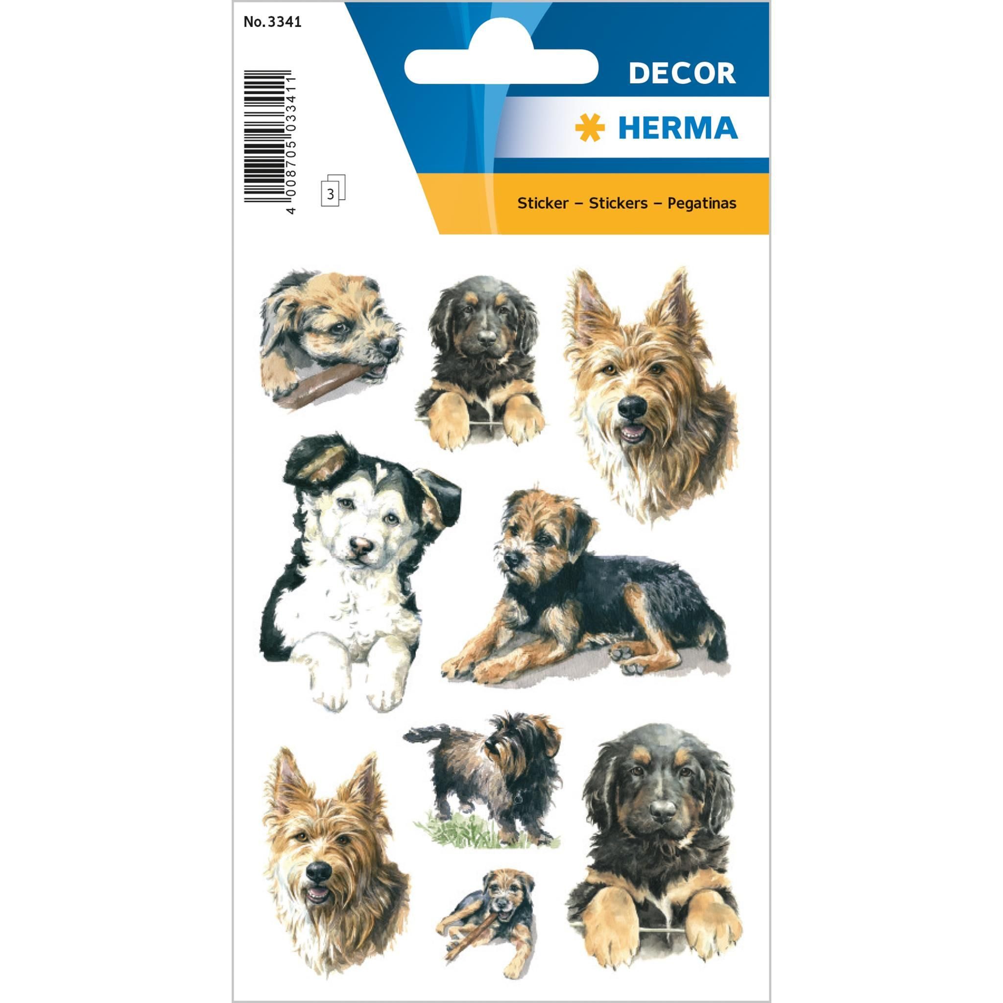 HERMA Sticker Herma Sticker DECOR Tiere Hunde 3 Bl