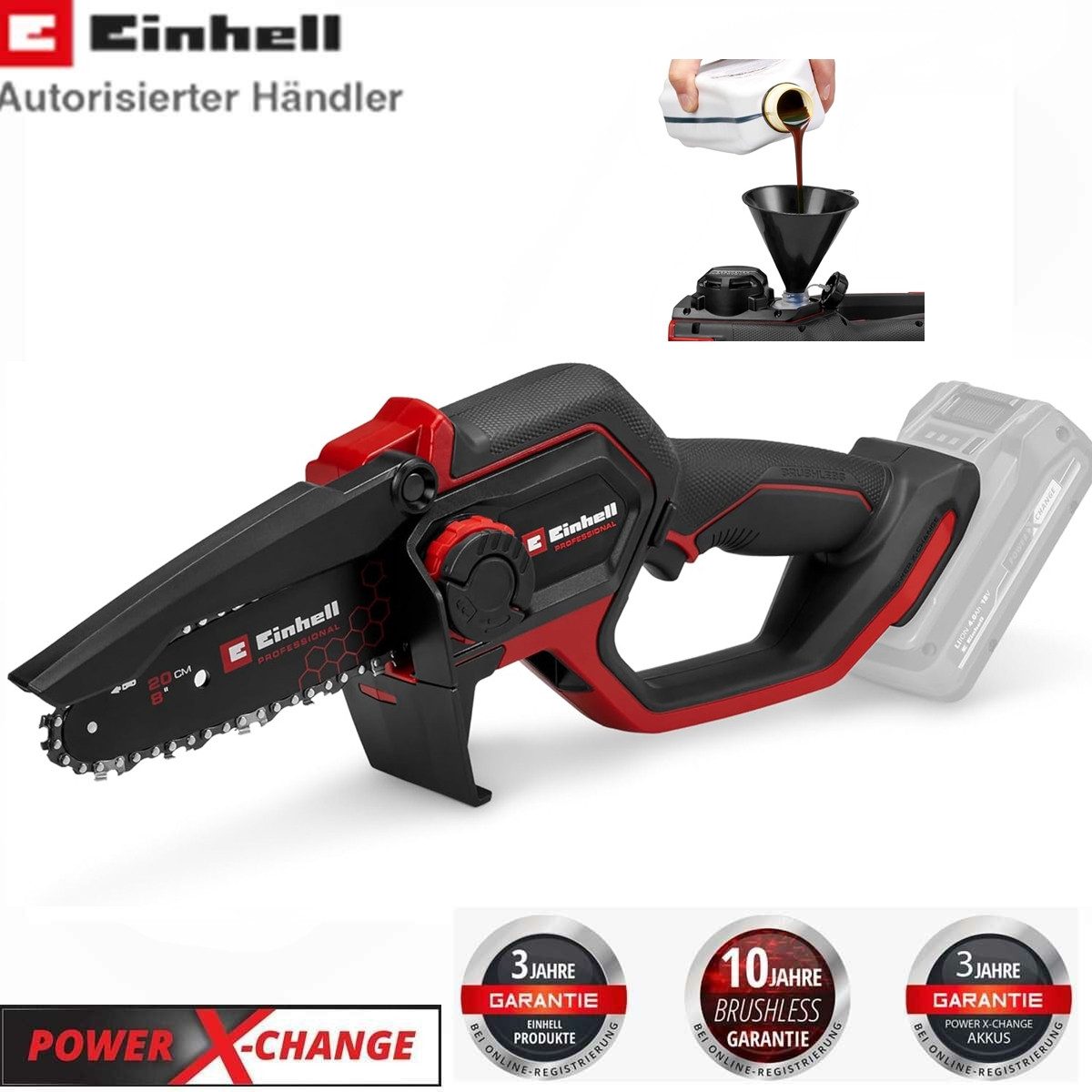 Einhell Akku-Kettensäge Einhell Professional GP-PS 18/20 Li BL-Solo (ohne A günstig online kaufen