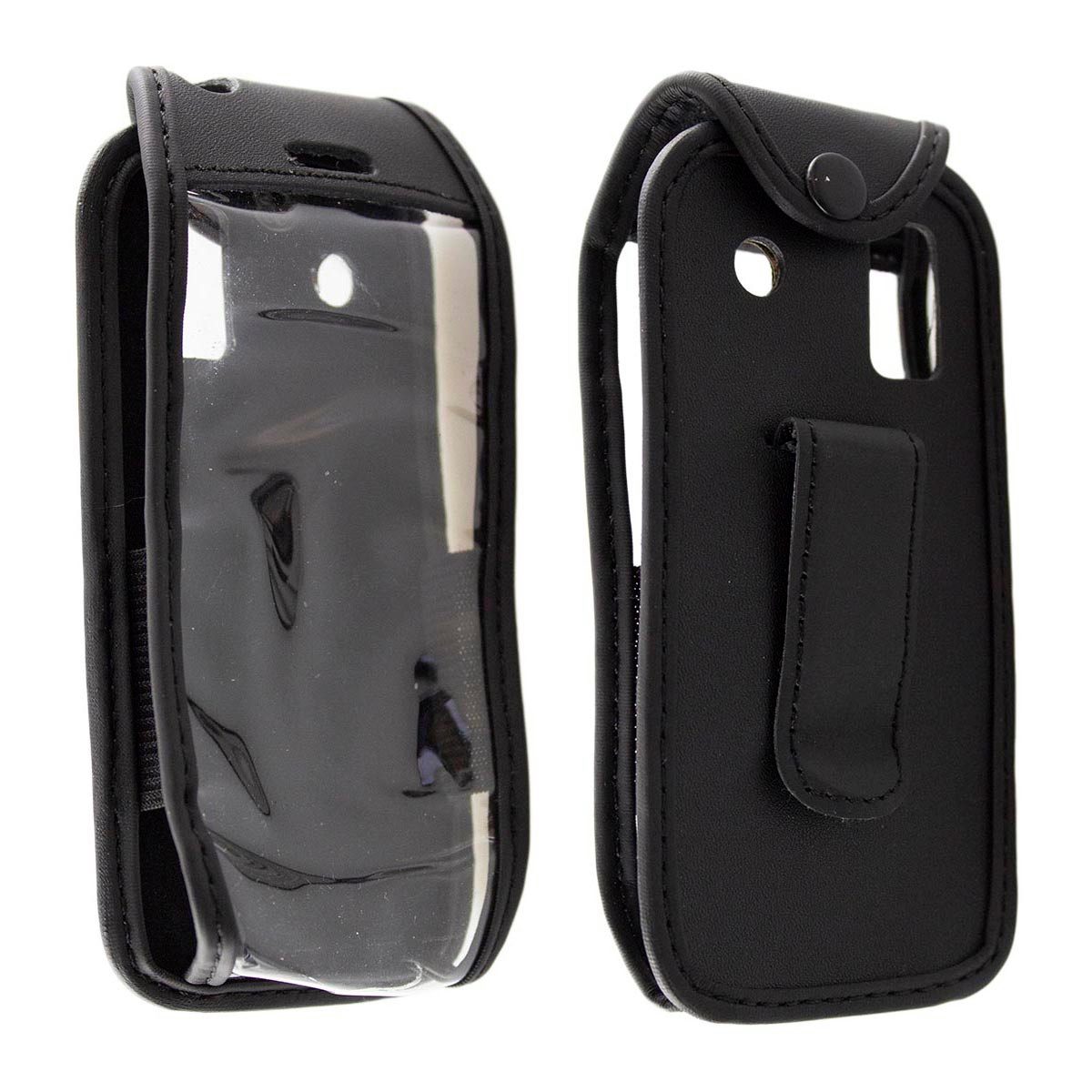 Handytasche Ledertasche für Artfone CS182/188, mit Gürtelclip schwarz, Echtleder