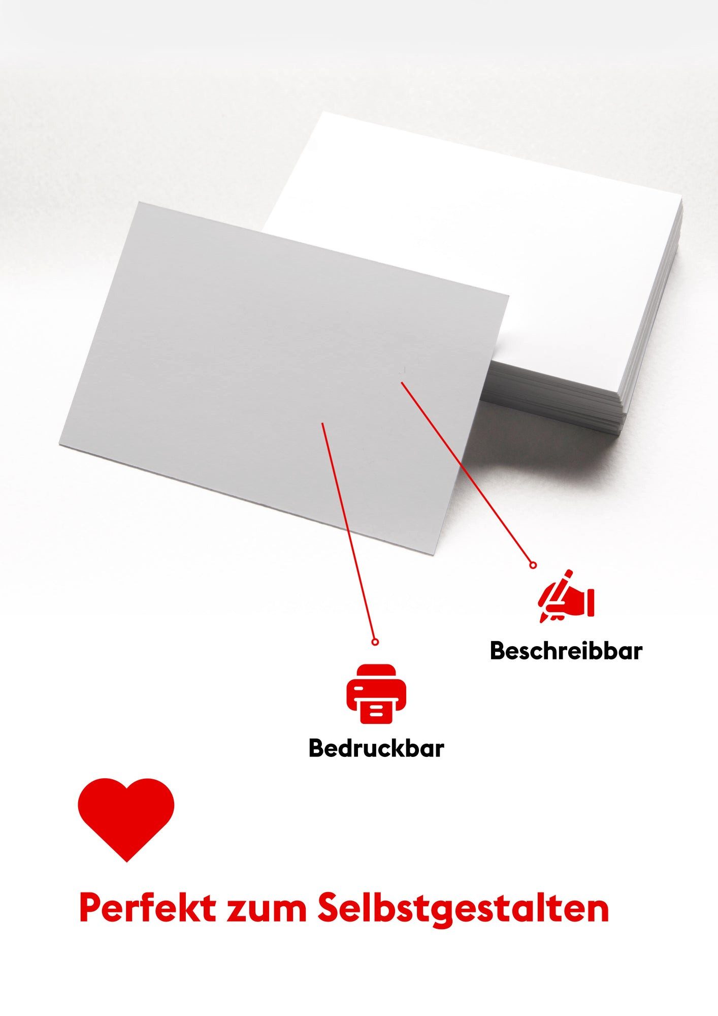 FLYERALARM Blanko-Postkarte Blanko Postkarten DIN A6 Weiß (100 Stück) Karten zum Selbstgestalten, Blanko – Bild 4 von 5