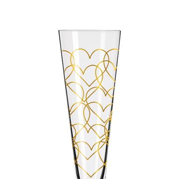 Ritzenhoff Champagnerglas Goldnacht Champagnergläser 205 ml 2er Set, Kristallglas